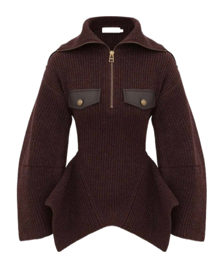 Zimmermann Valiant Utility Sweater In Brown