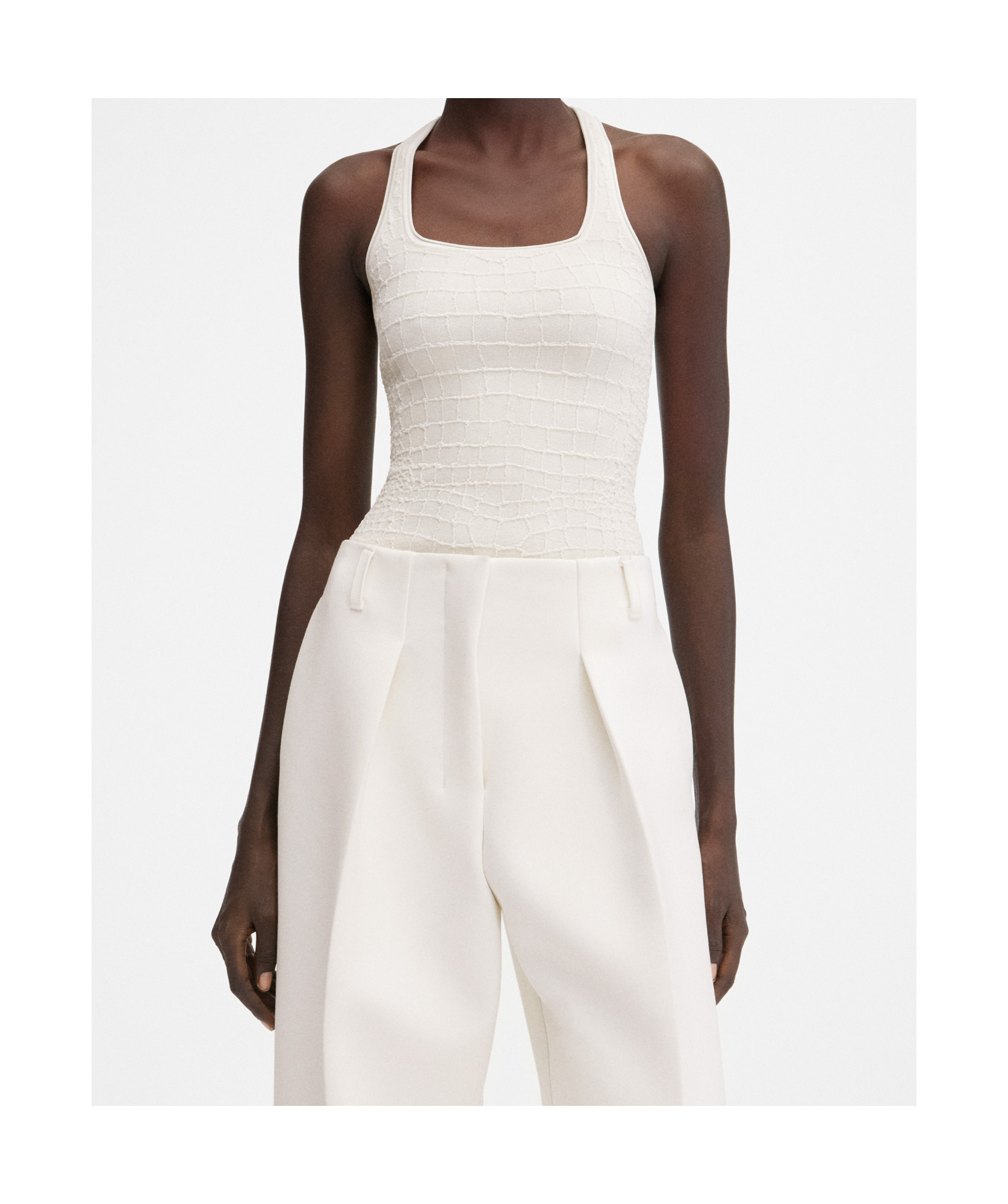 Jacquemus Top Scala Viscose In White
