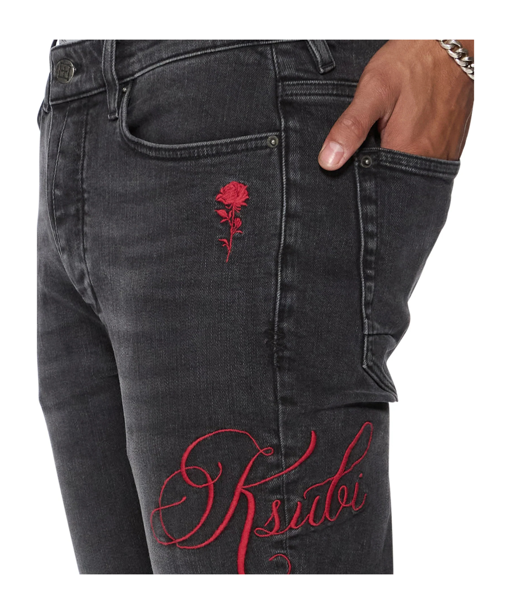 Shop Ksubi Jeans With Belt Loops In Black