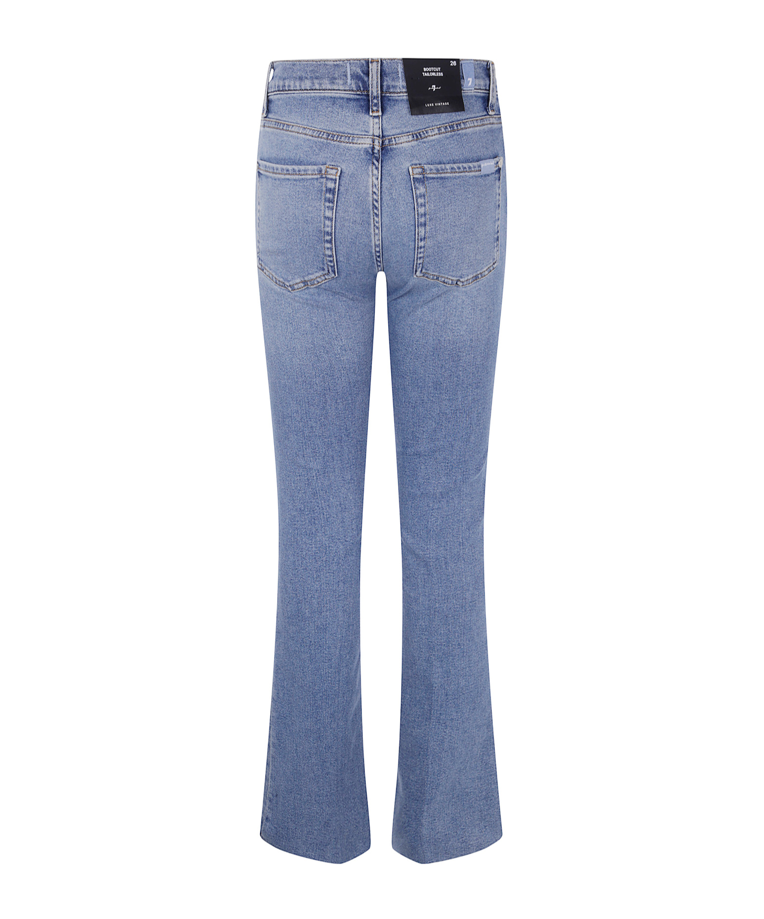 7 For All Mankind Denim Trousers With Belt Loops In Blue