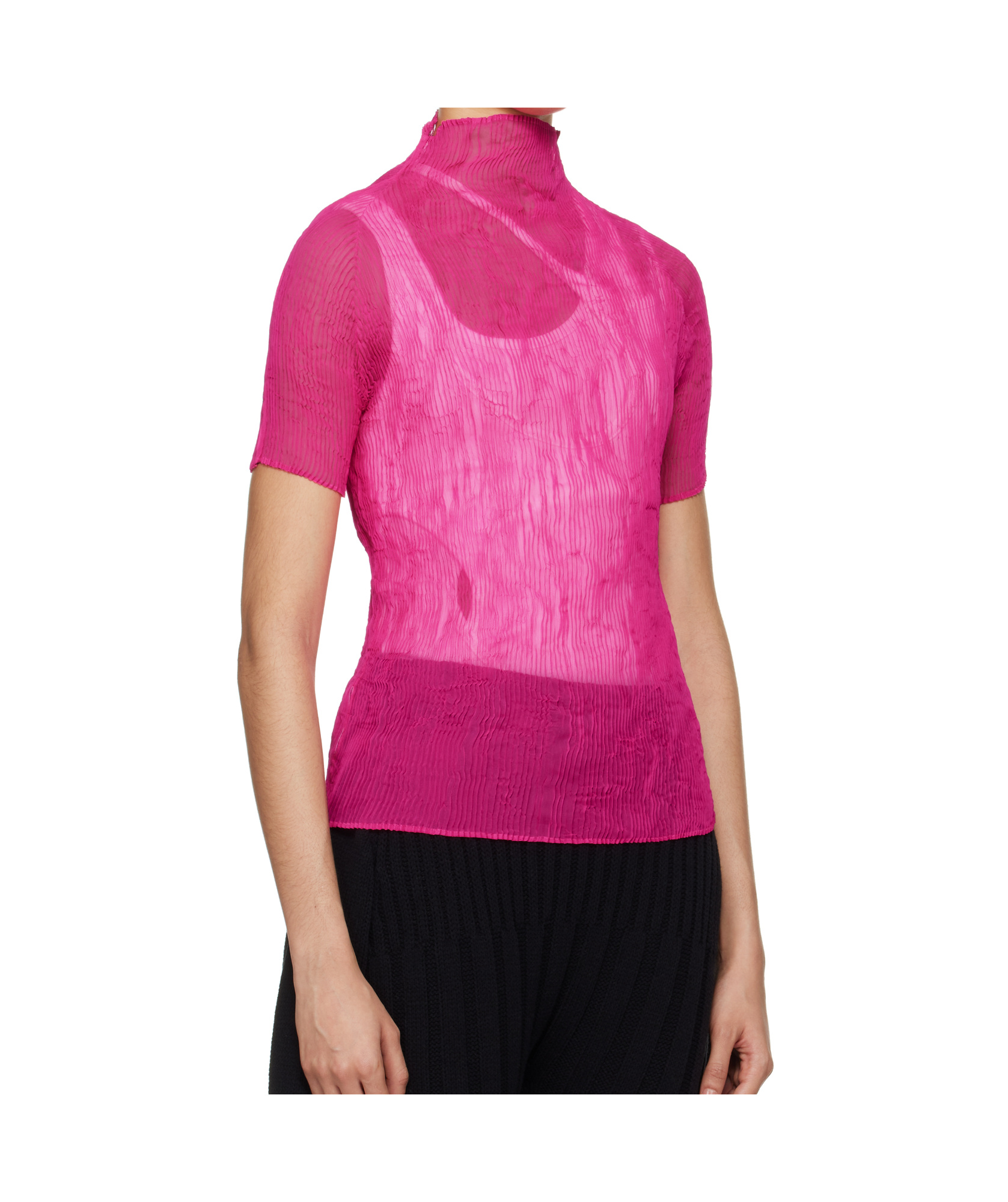 Issey Miyake Short Sleeve T-shirt In Pink