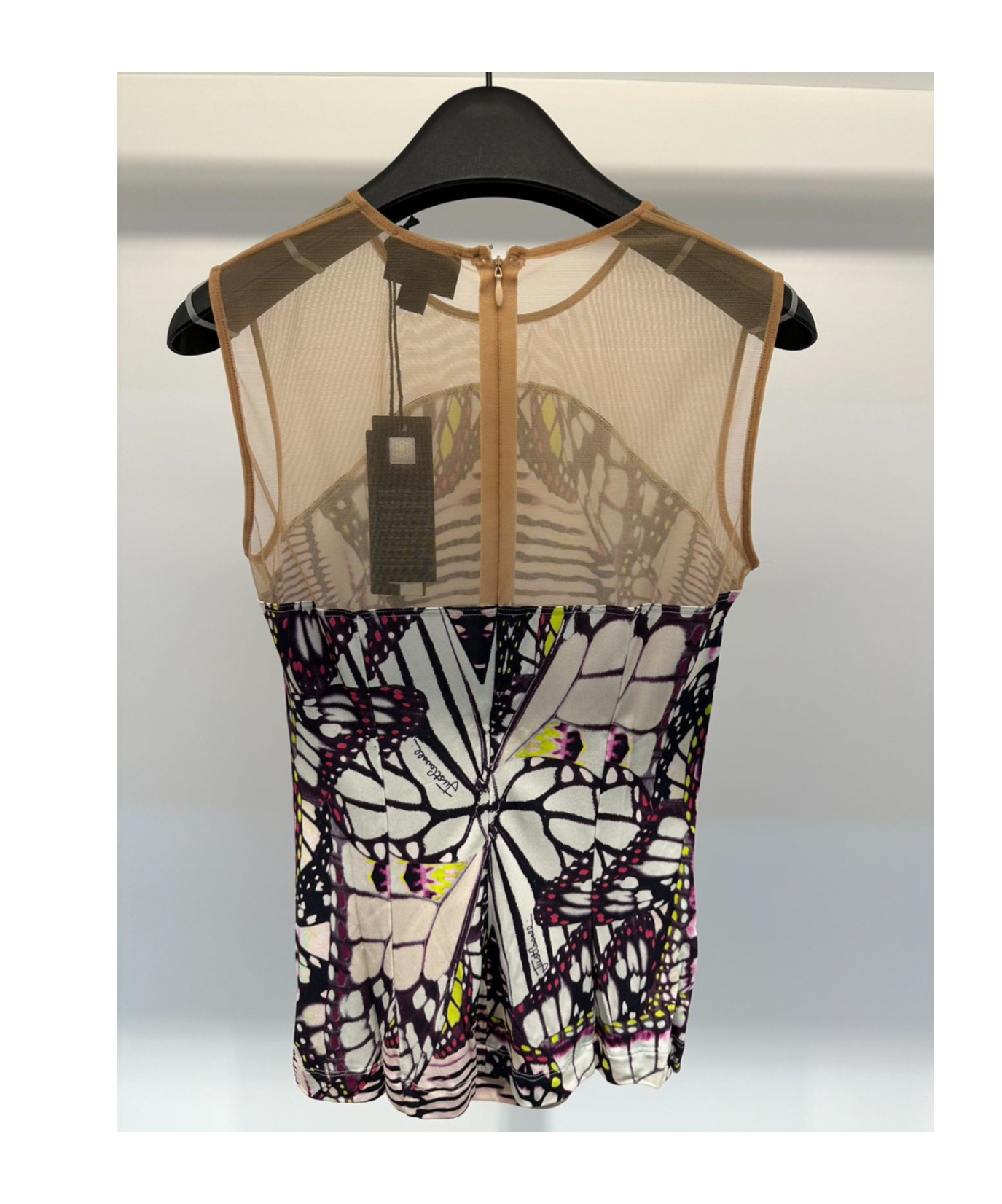 Shop Just Cavalli Zippered Sleeveless Vest In Nude