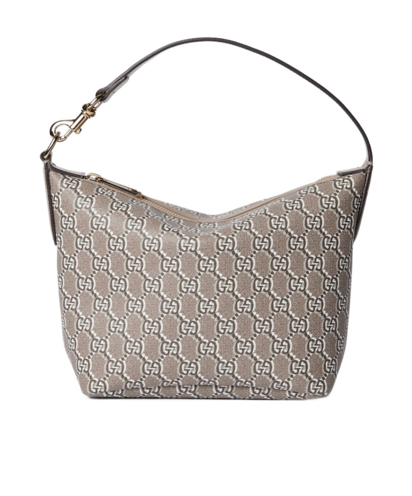Gucci 'monogram' Shoulder Bag In Nude