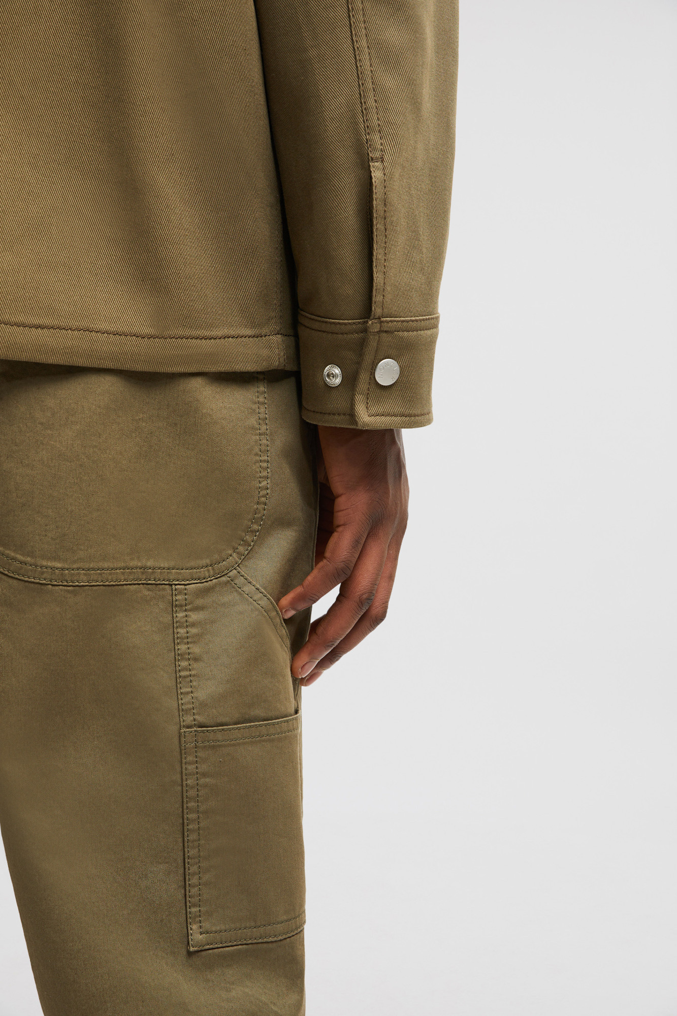 Moncler Guerledan Cotton Gabardine Jacket In Brown