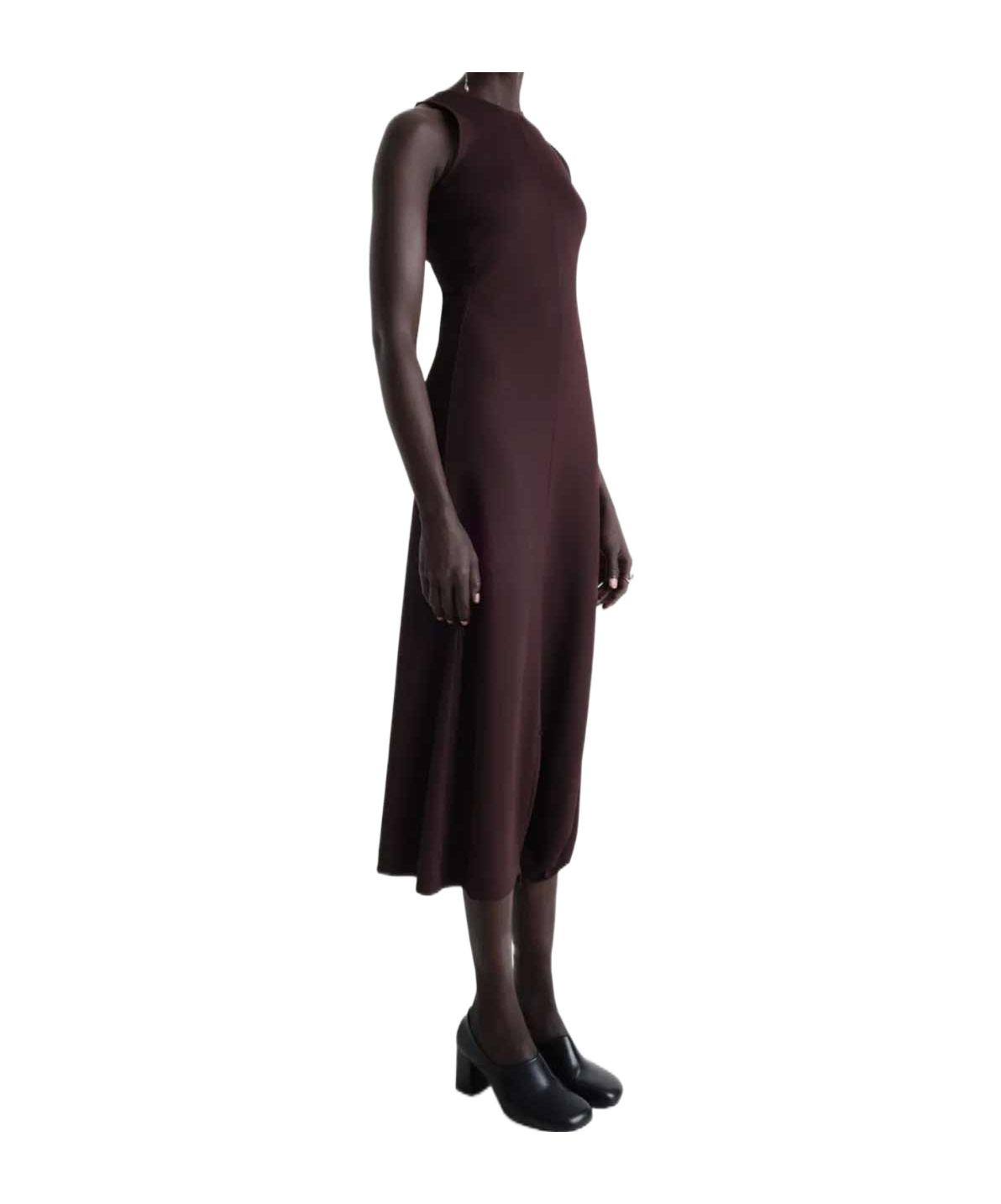 Lemaire Twisted Hem Midi Dress In Black
