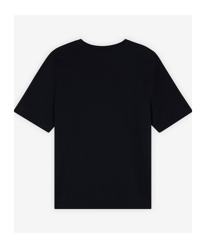 Maison Kitsuné Blue T-shirt With Fox Head Patch In Black