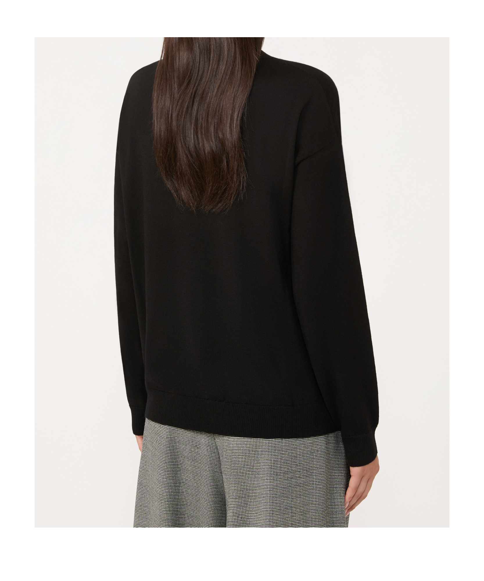 Weekend Max Mara Wool And Cashmere V-neck Sweater In Black