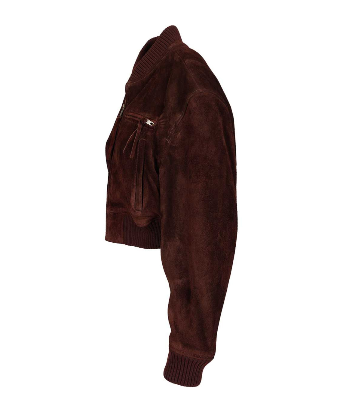 Arma Zip-fastening Suede Jacket In Brown