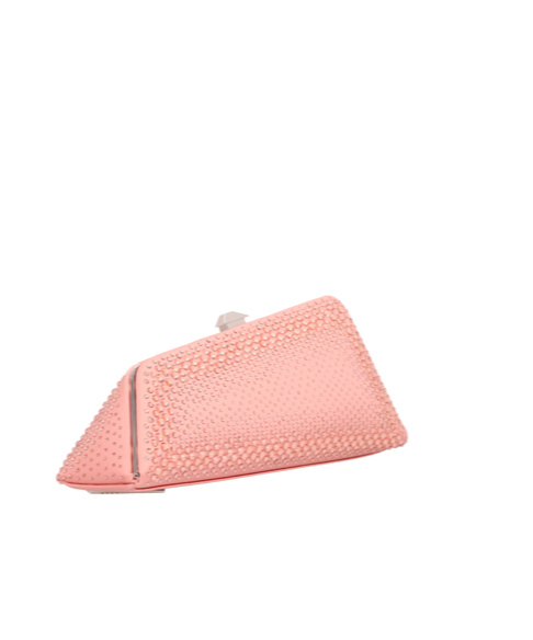 Attico Long Night Crystal-embellished Clutch Bag In Pink