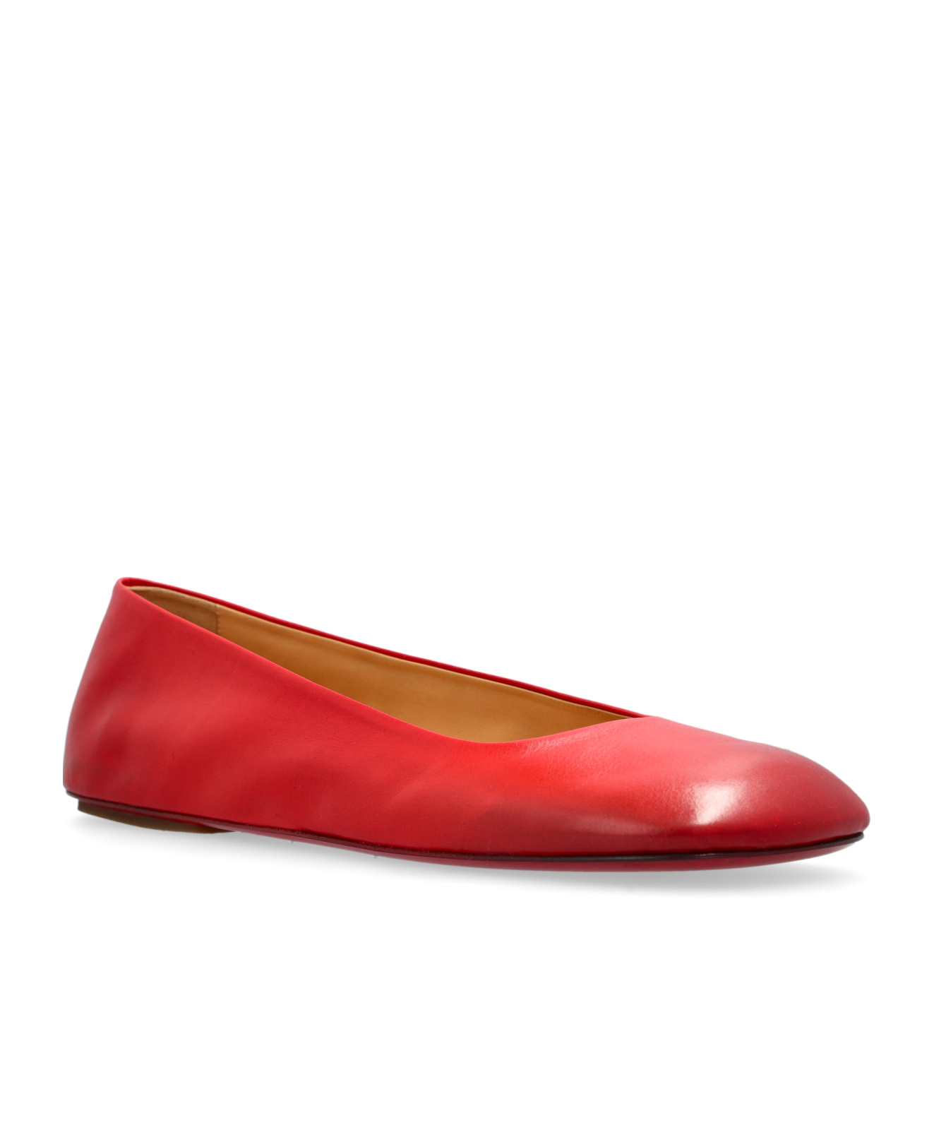 Shop Marsèll Square Toe Slip-on Ballerina Shoes In Red