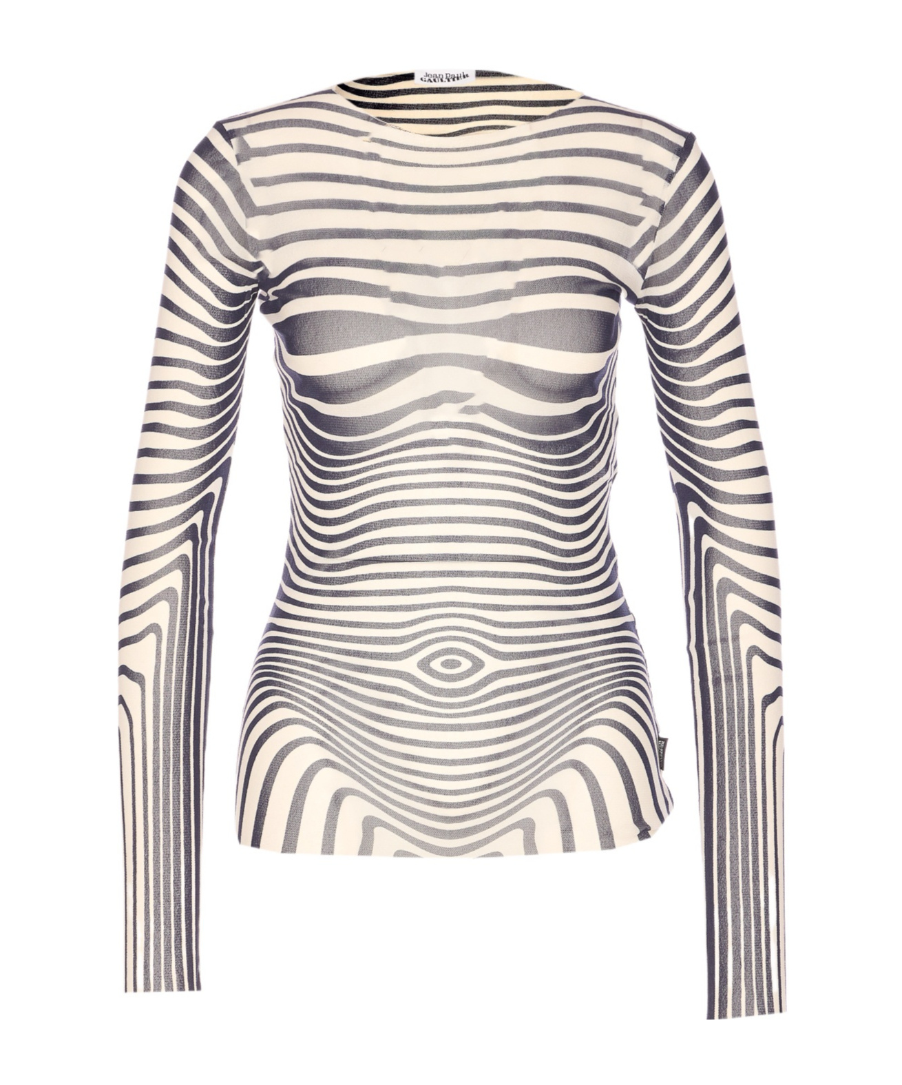 Jean Paul Gaultier Women Re-edition Morphing Stripes Long Sleeves Top In Multi