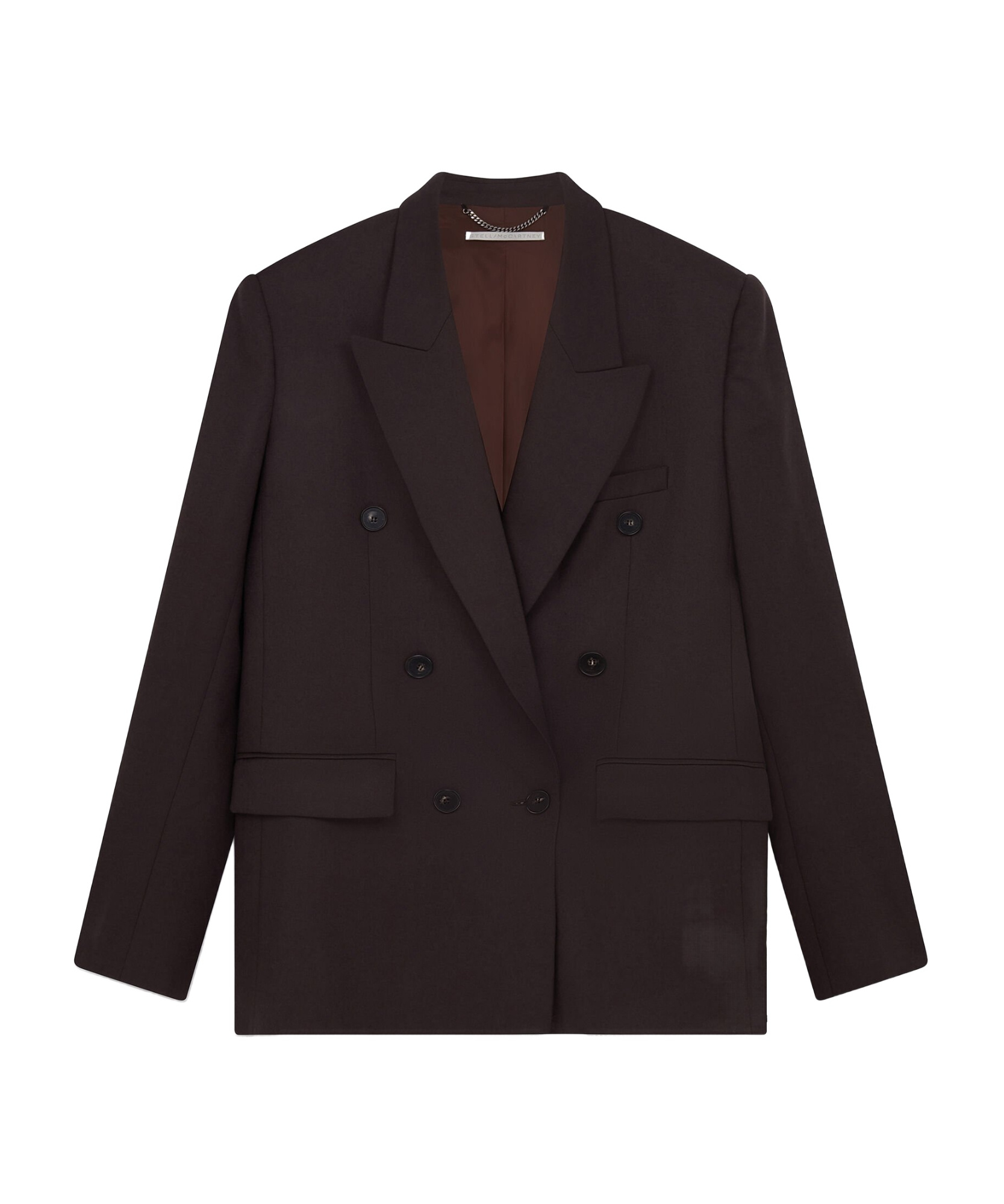 Stella Mccartney Double Breasted Wool Blazer In Black