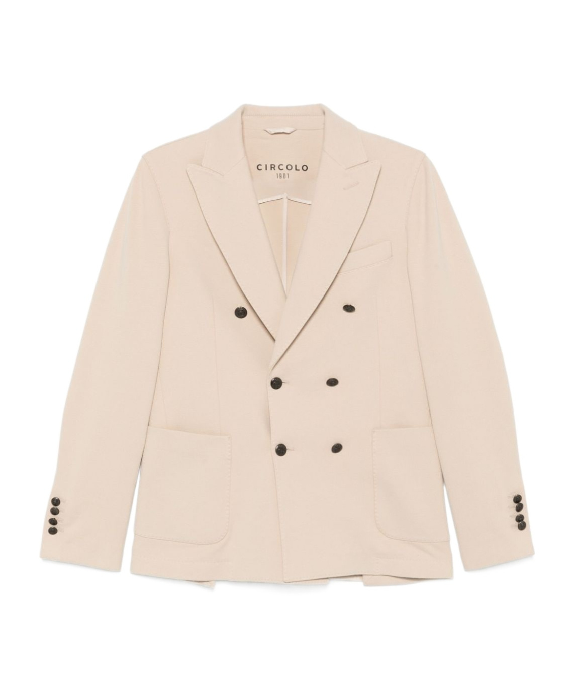 Circolo 1901 Cotton Double-breasted Jacket In Nude