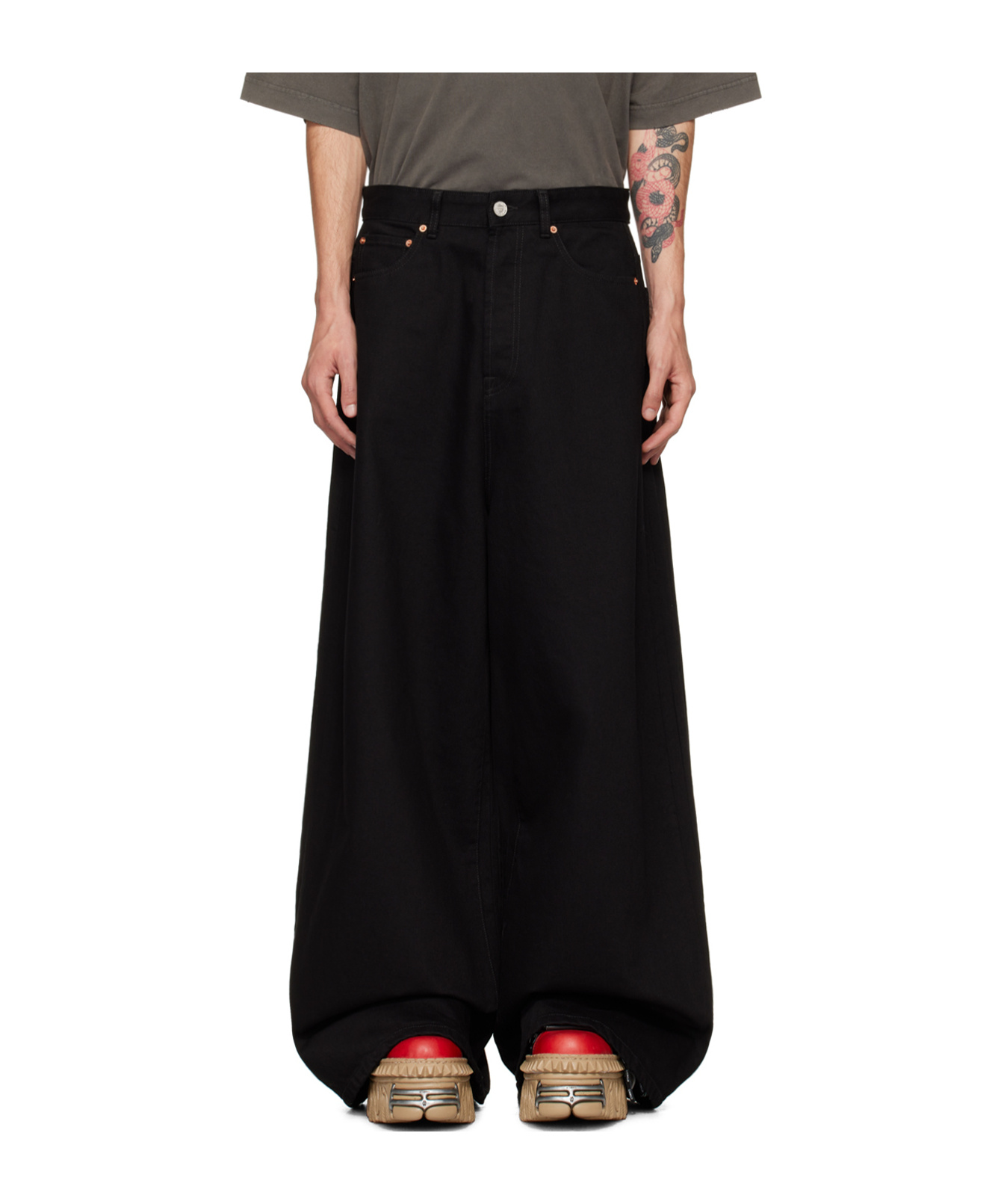 Vetements Oversized Baggy Jeans In Black