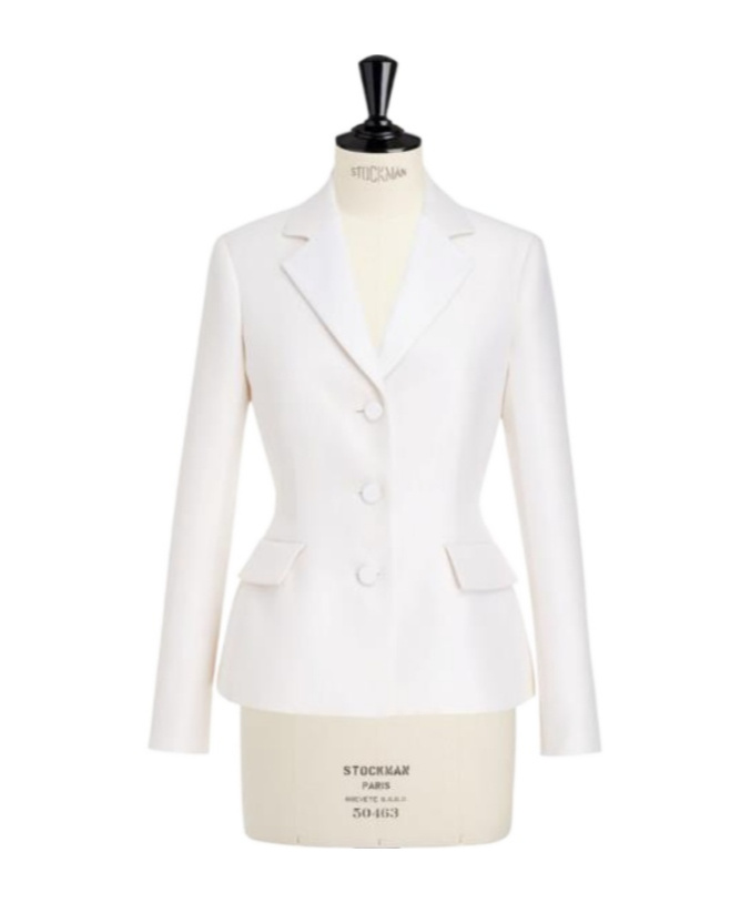 Dior Single-breasted Blazer In White
