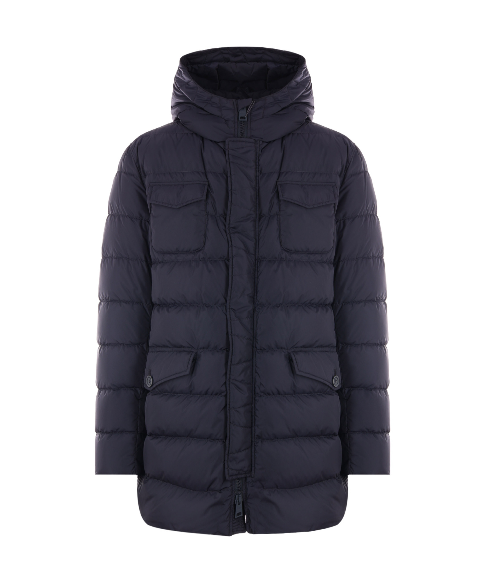 Herno L Eskimo Hooded Nylon Down Jacket In Blue