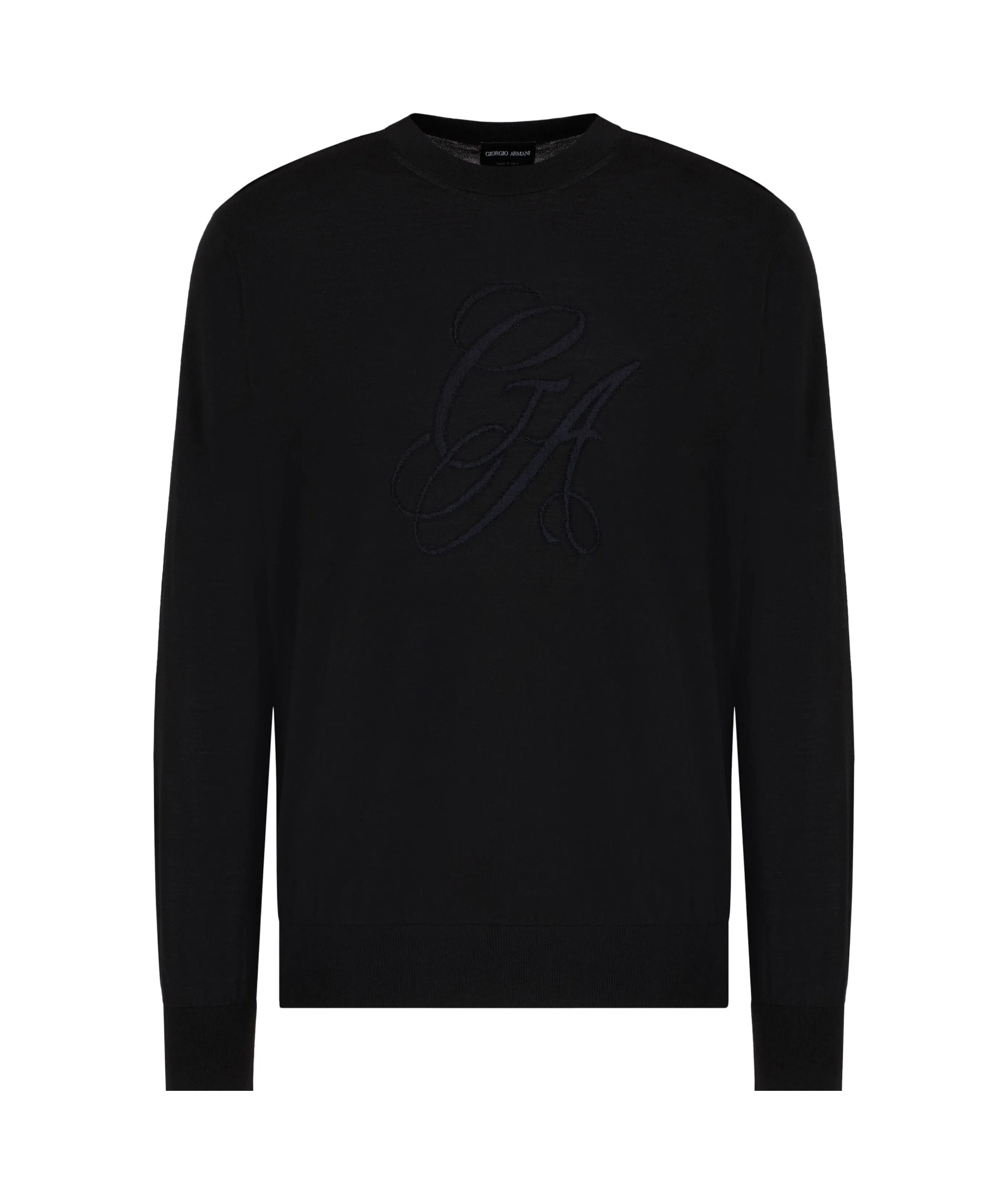 Giorgio Armani Virgin-wool Jumper In Black