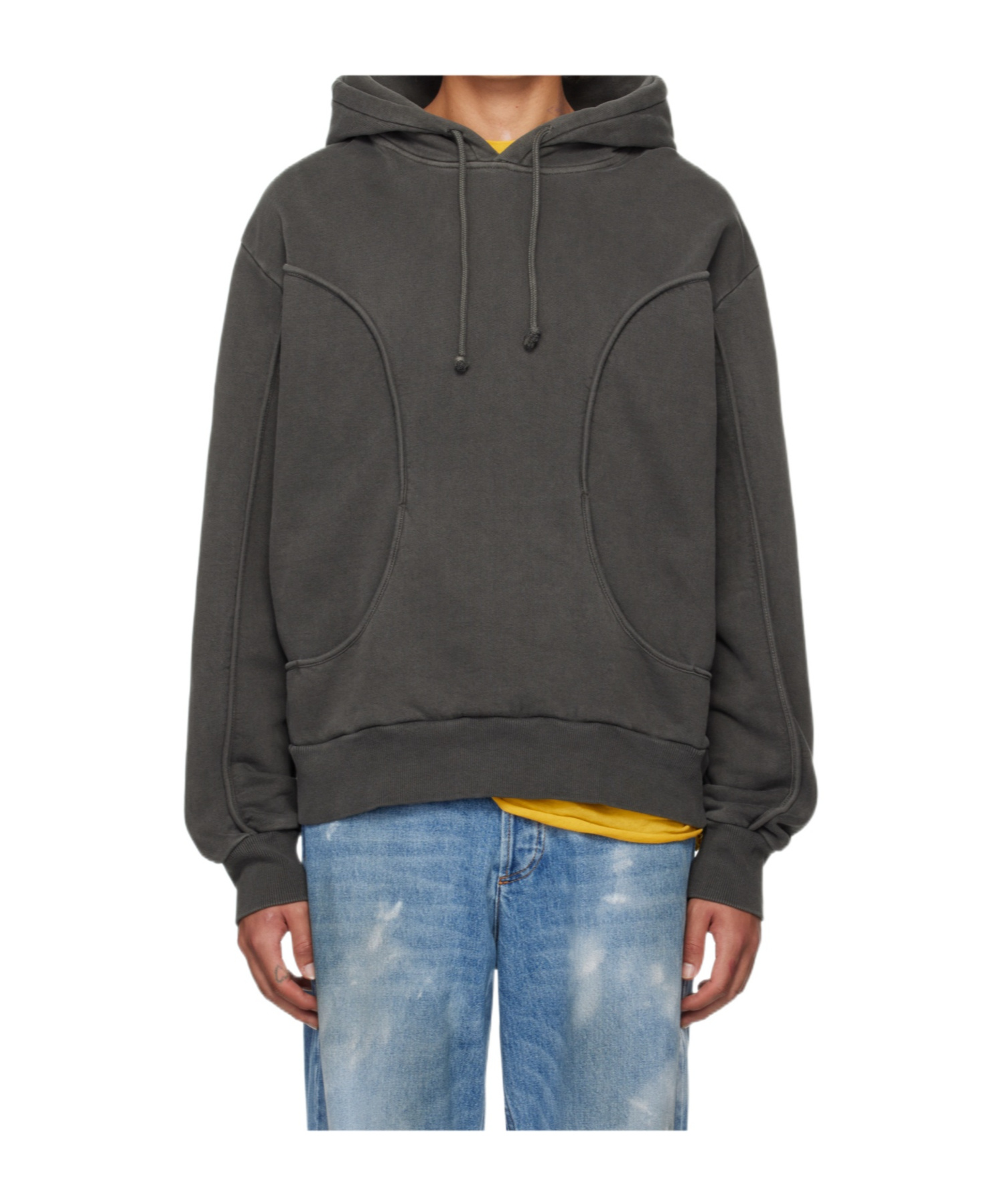 Gimaguas Gray Wave Hoodie In Black