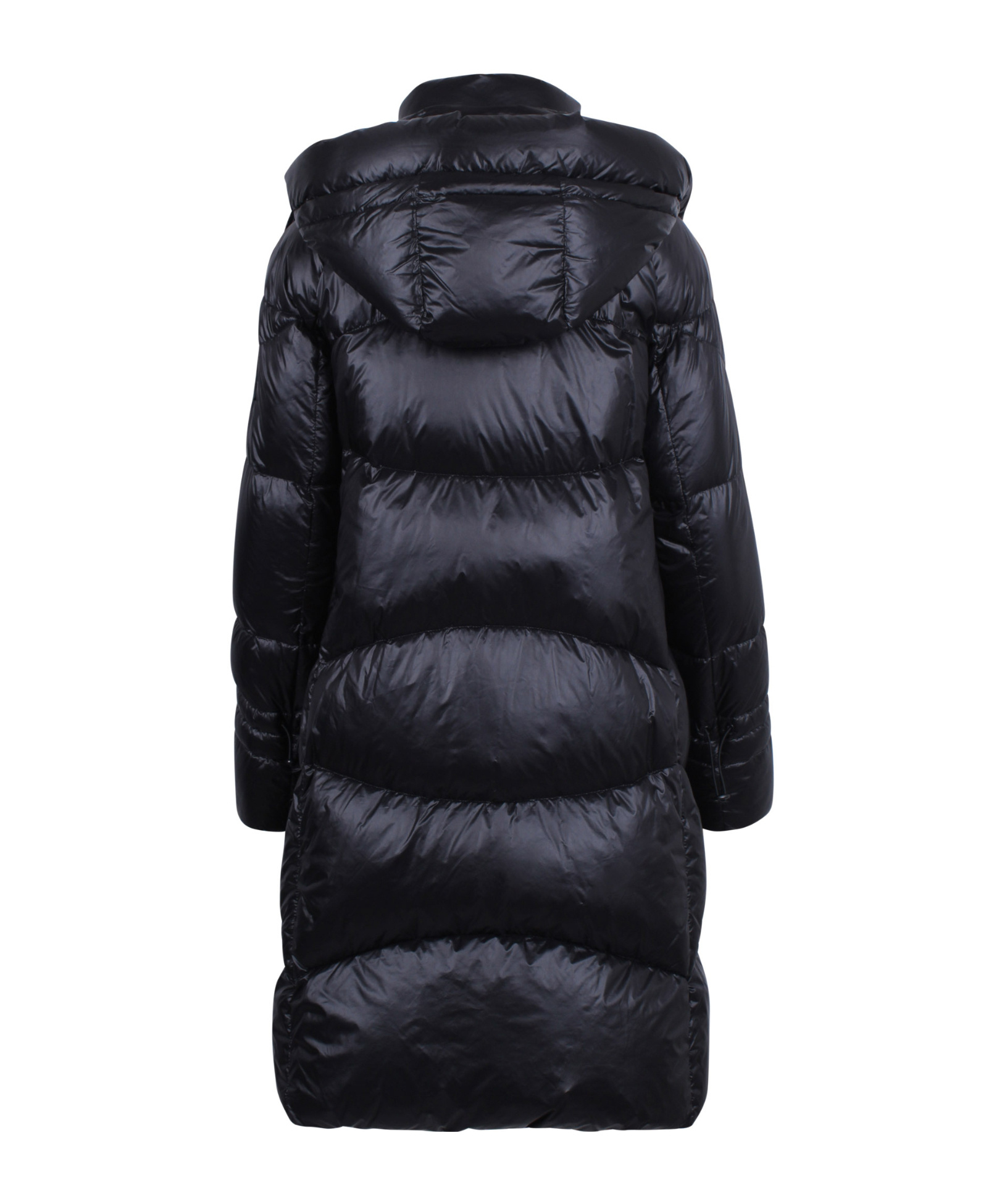 Ermanno Firenze Quilted Hooded Jacket In Black