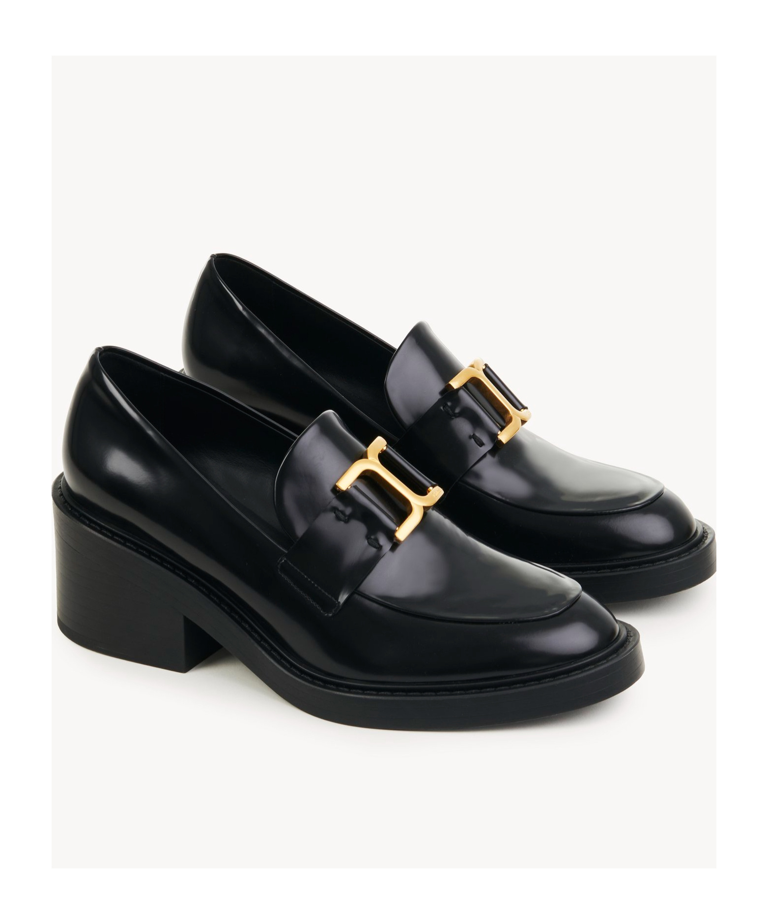 Chloé Chloe Marcie 65 Leather Loafers In Black