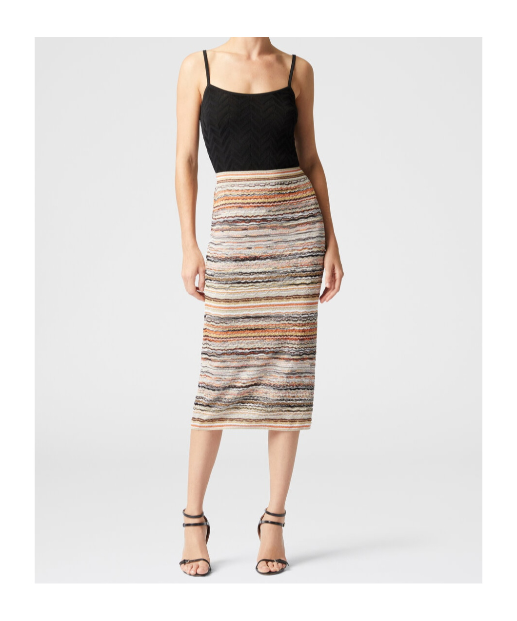 Missoni Wave Pattern Skirt Skirts Multicolor In Nude