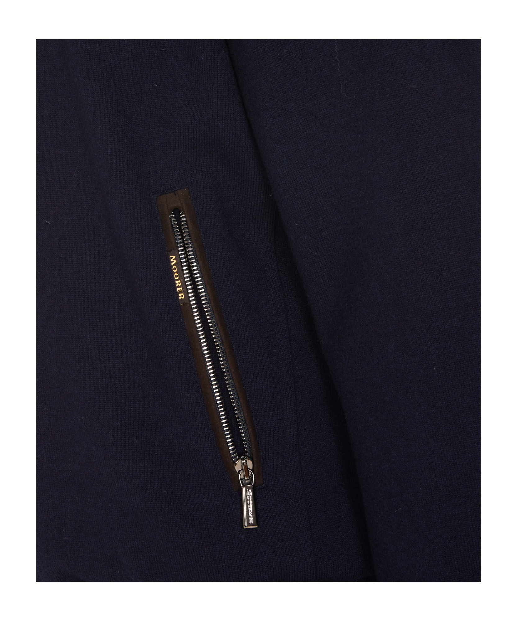 Moorer Padded Bomber Jacket In Wool And Cashmere In Black