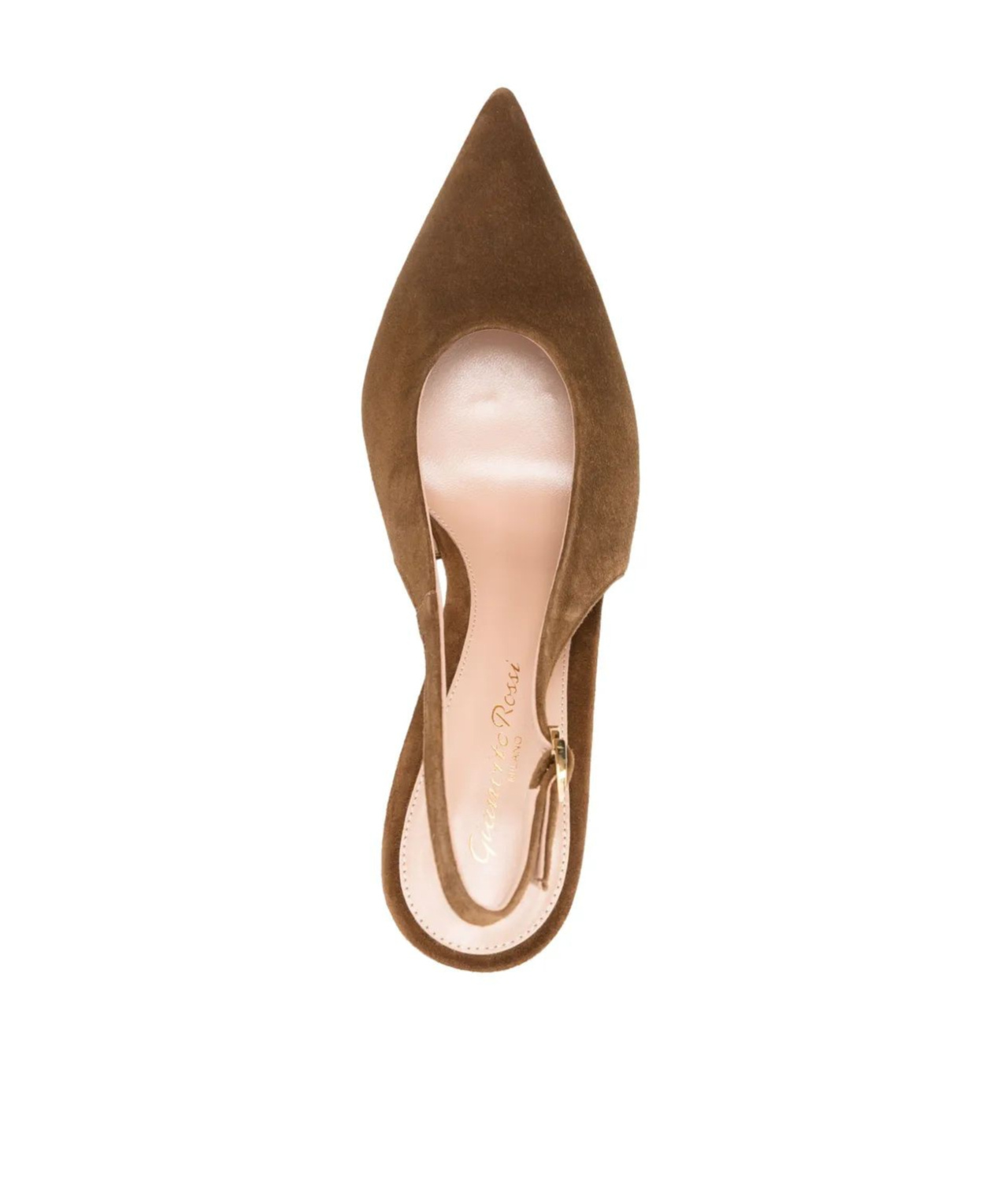 Gianvito Rossi Robbie Pointed Toe Slingback Pumps In Brown