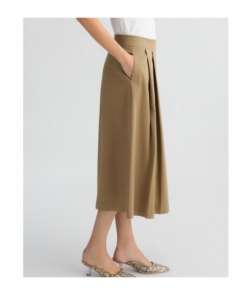 Liu •jo Liu Jo High-waisted Mid-length Midi Skirt In Beige In Green