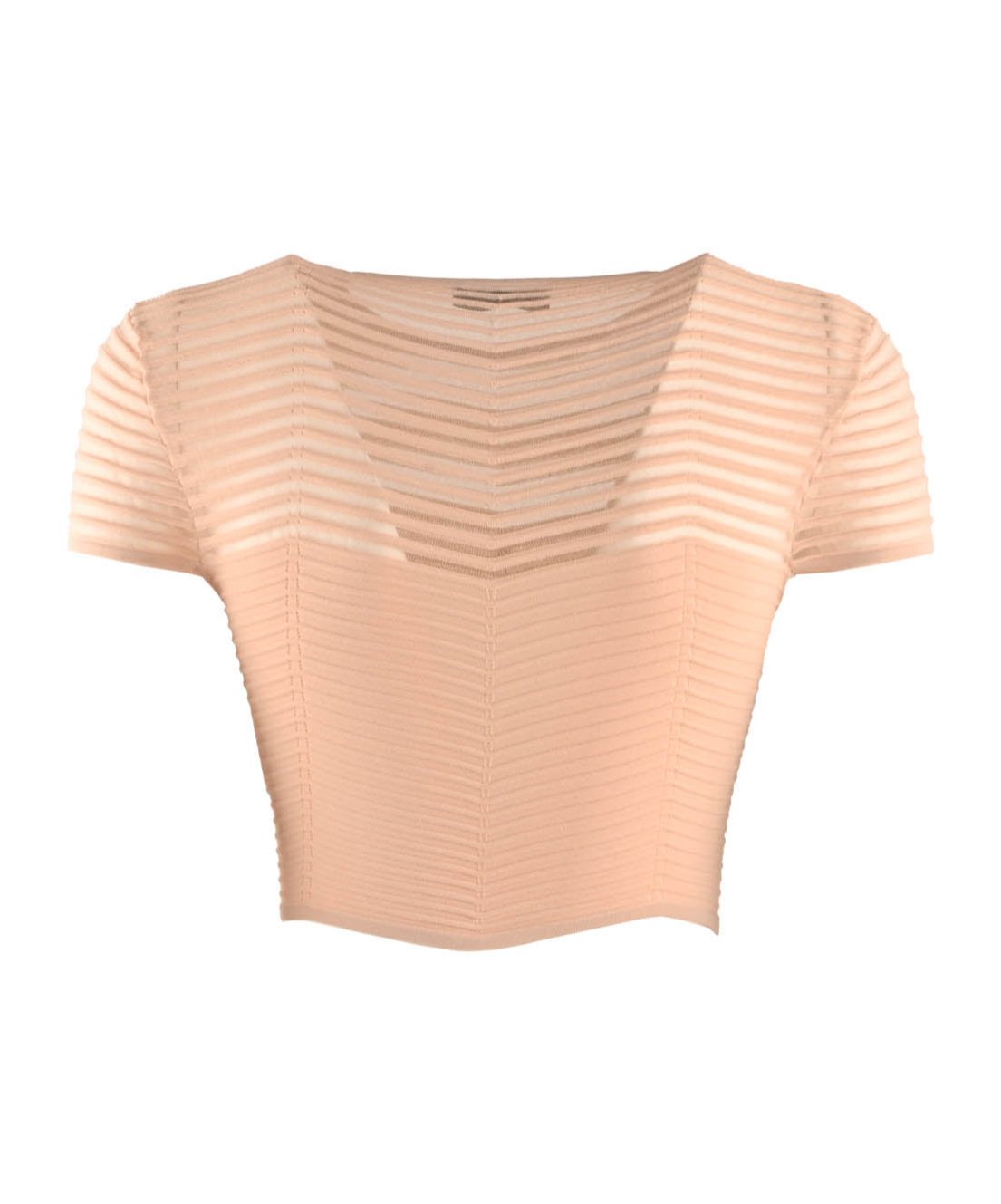 ELISABETTA FRANCHI HERRINGBONE PATTERN SHORT TOP