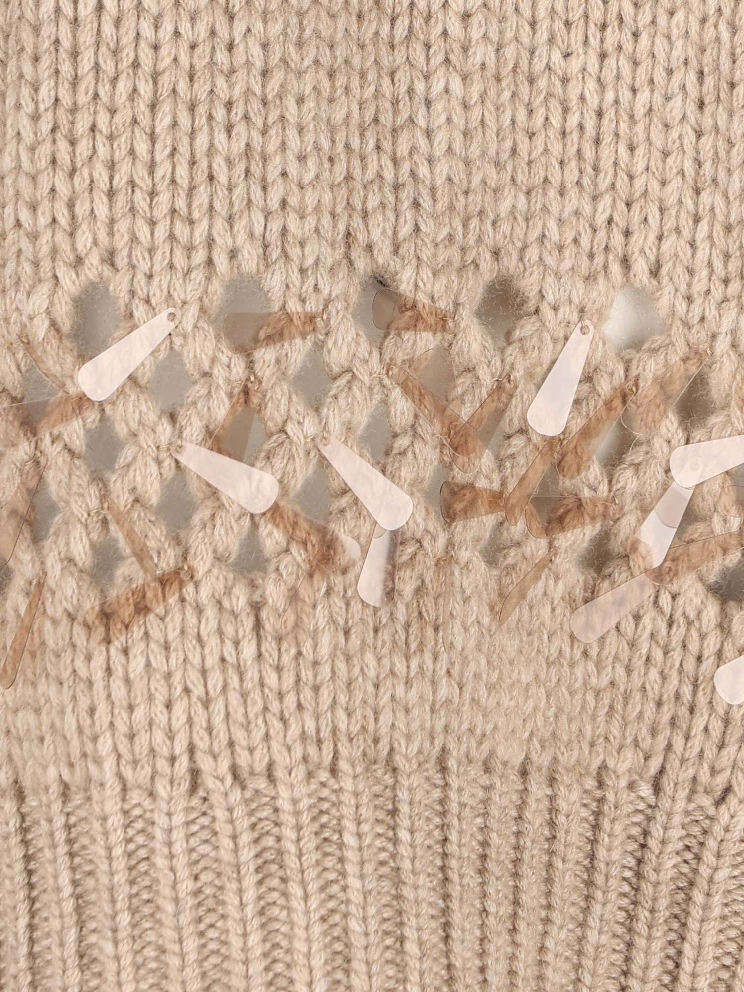 Brunello Cucinelli Openwork Ribbed Sweater In Neutral