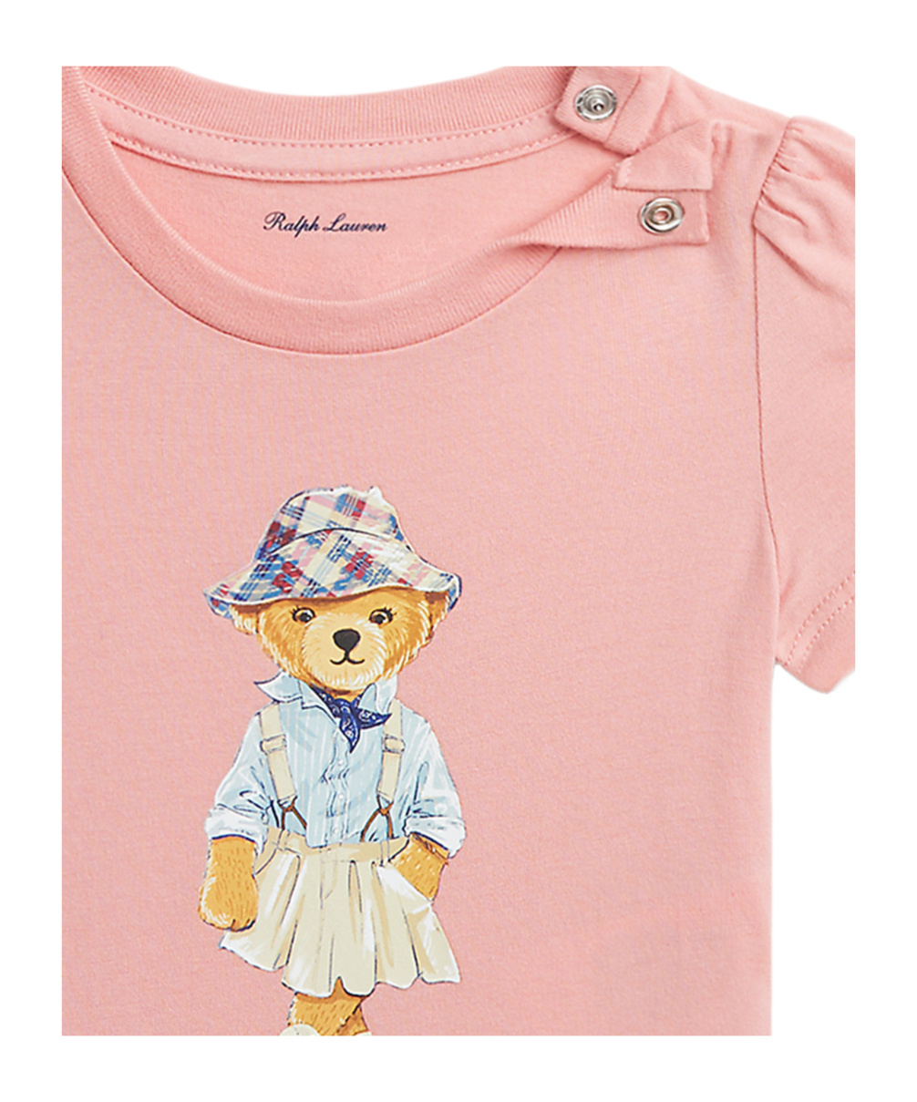 Polo Ralph Lauren Short-sleeve Bodysuit In Pink