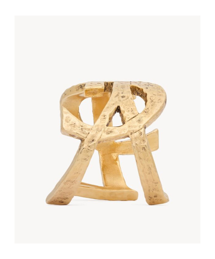 Saint Laurent Cassandre Cuff In Metal