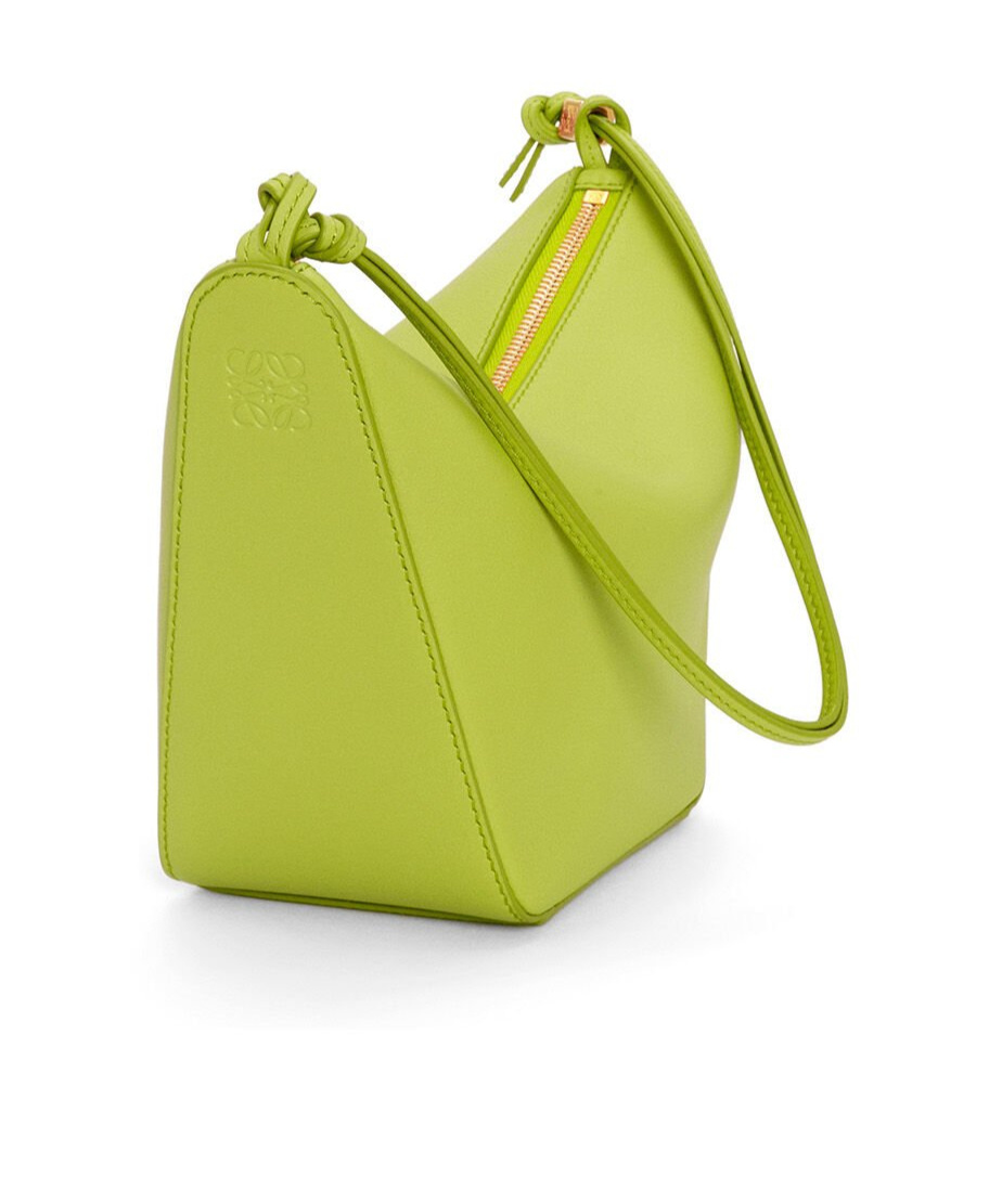 Loewe Mini Hammock Hobo Bag In Classic Calfskin In Green