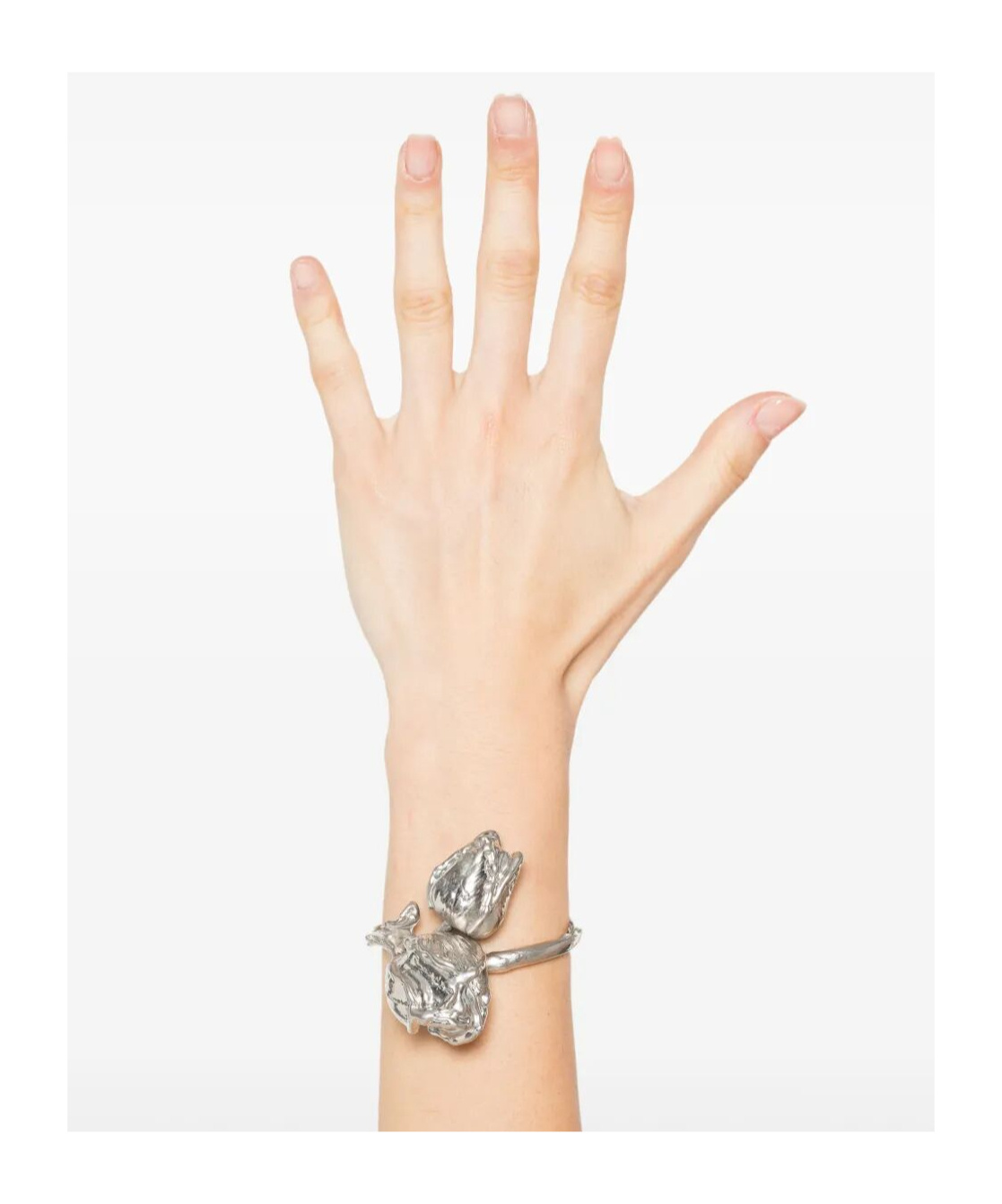 Marni Bold Sculptural Textured Statement Bracelets In White