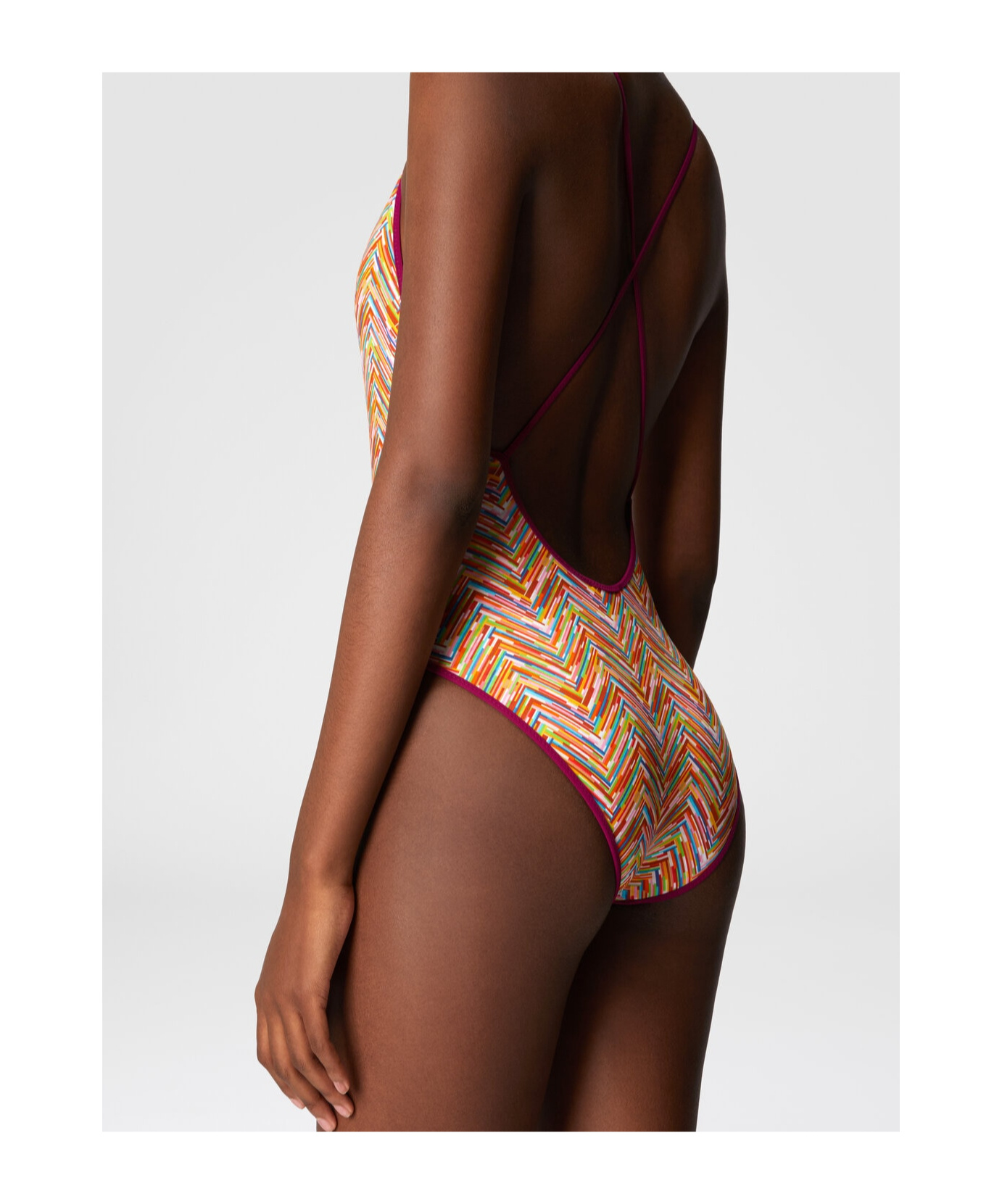 Missoni Zigzag-print Swimsuit In Multicolor