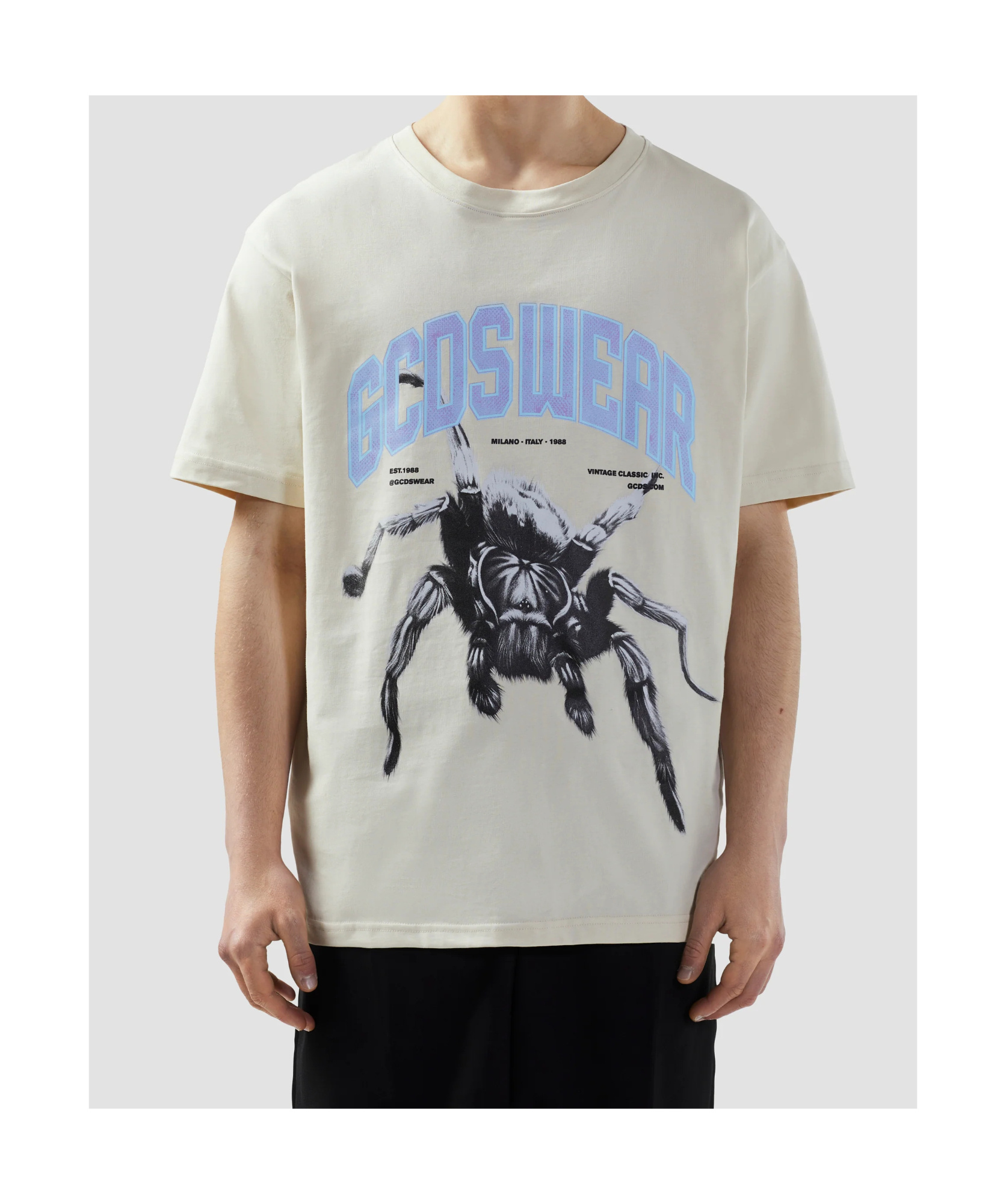 Shop Gcds Wear Spider Oversize T-shirt In Bone