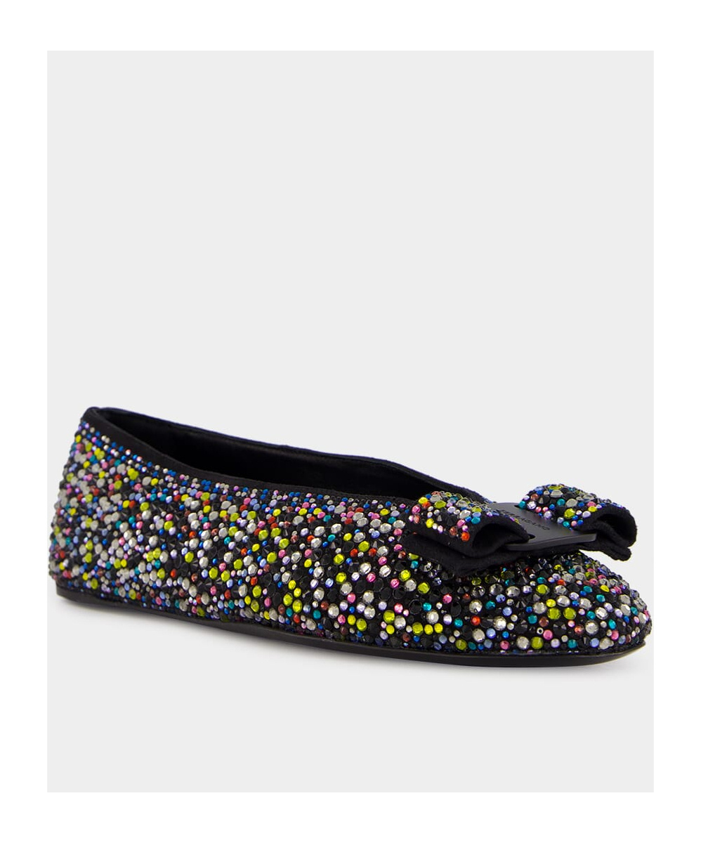 Ferragamo Vara Bow Ballet Shoes In Black