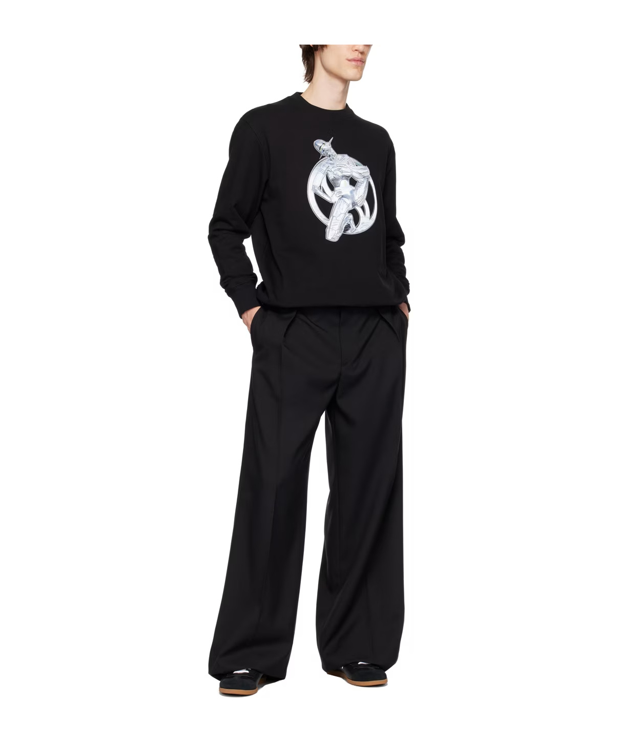 Stella Mccartney Pattern Decorated Sweater In Black