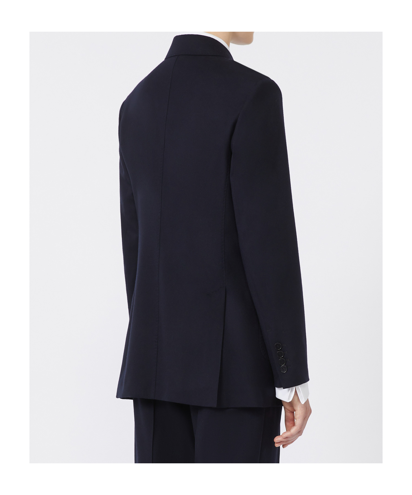 Max Mara Double-breasted Wool Blazer In Blue