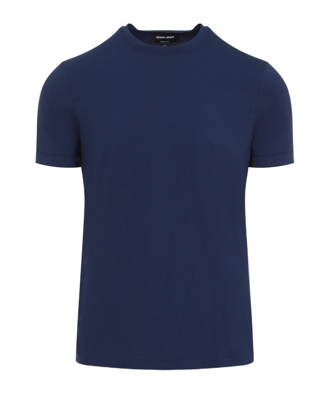 Giorgio Armani Crew Neck Plain Design Short Sleeves T-shirt In Blue