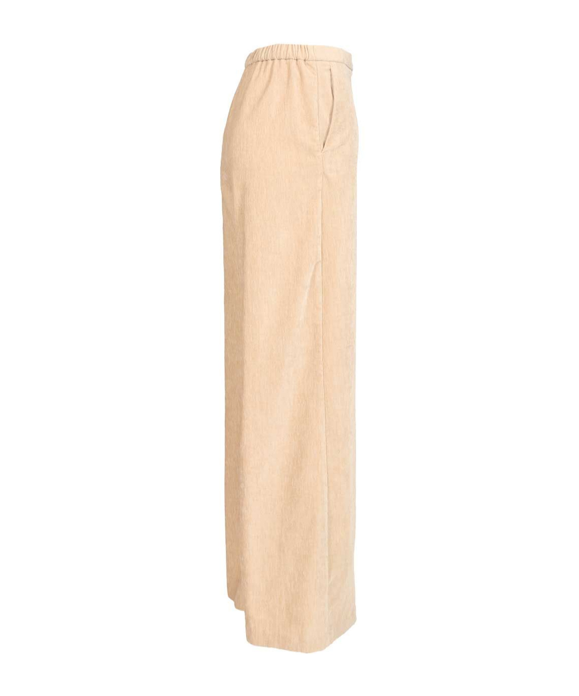Forte Forte Double Velvet High Waist Pants In Neutral