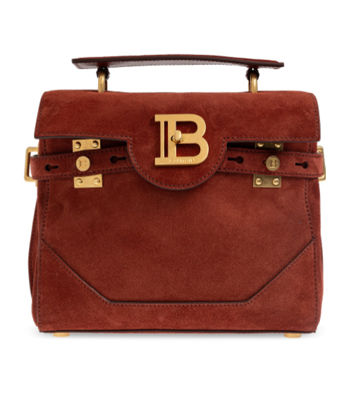 Balmain Logo-plaque Top-handle Tote Bag In Brown