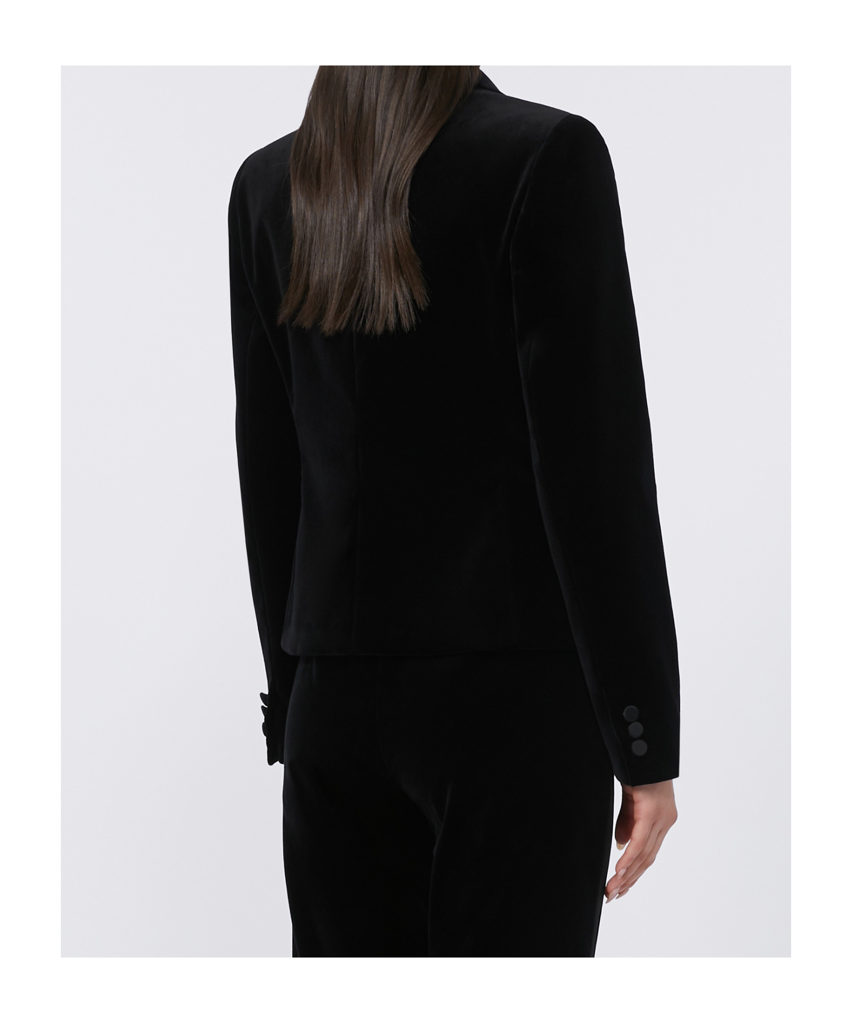 Max Mara Chaqueta Esmoquin De Terciopelo In Black