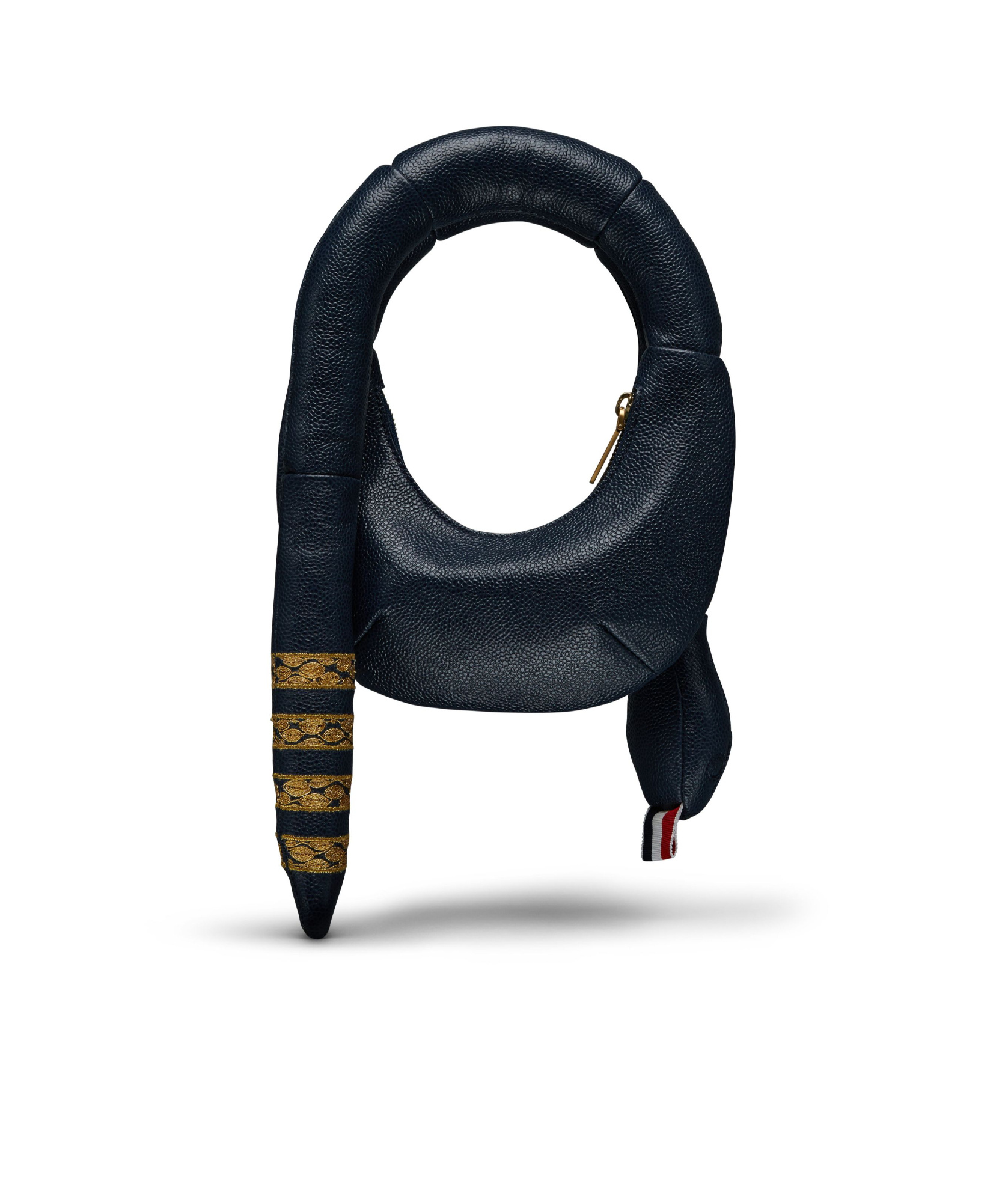 Shop Thom Browne Mini Snake Shoulder Bag In Black