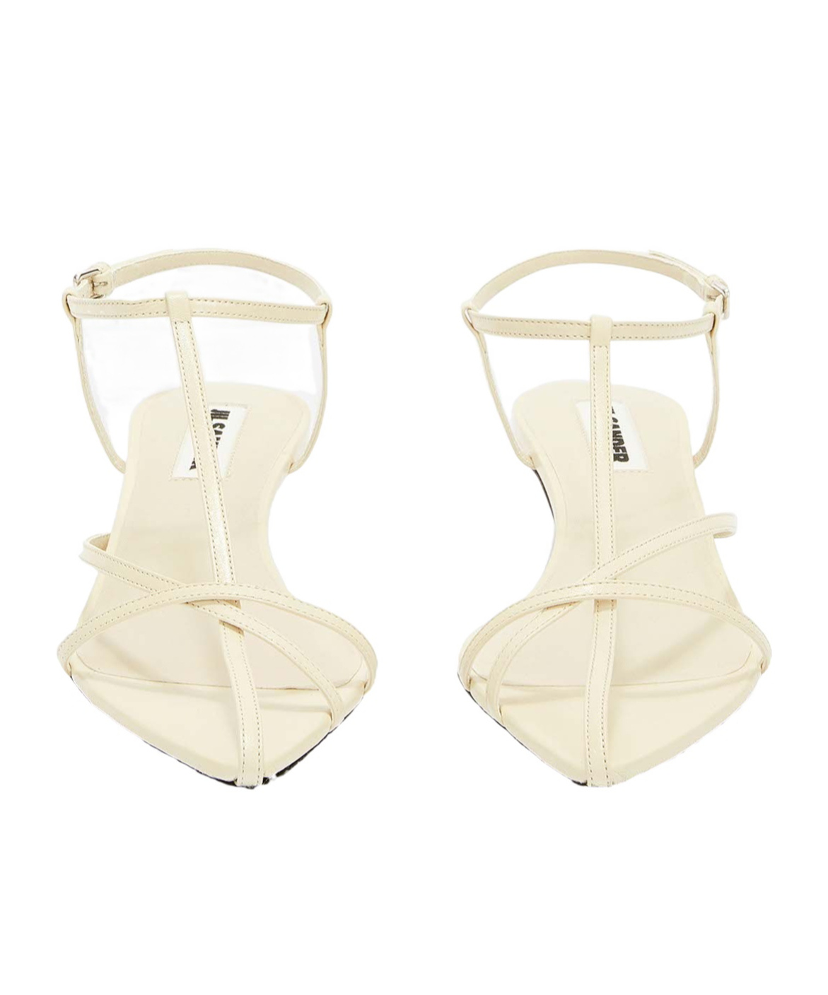 Jil Sander 45 Leather Sandals In Nude