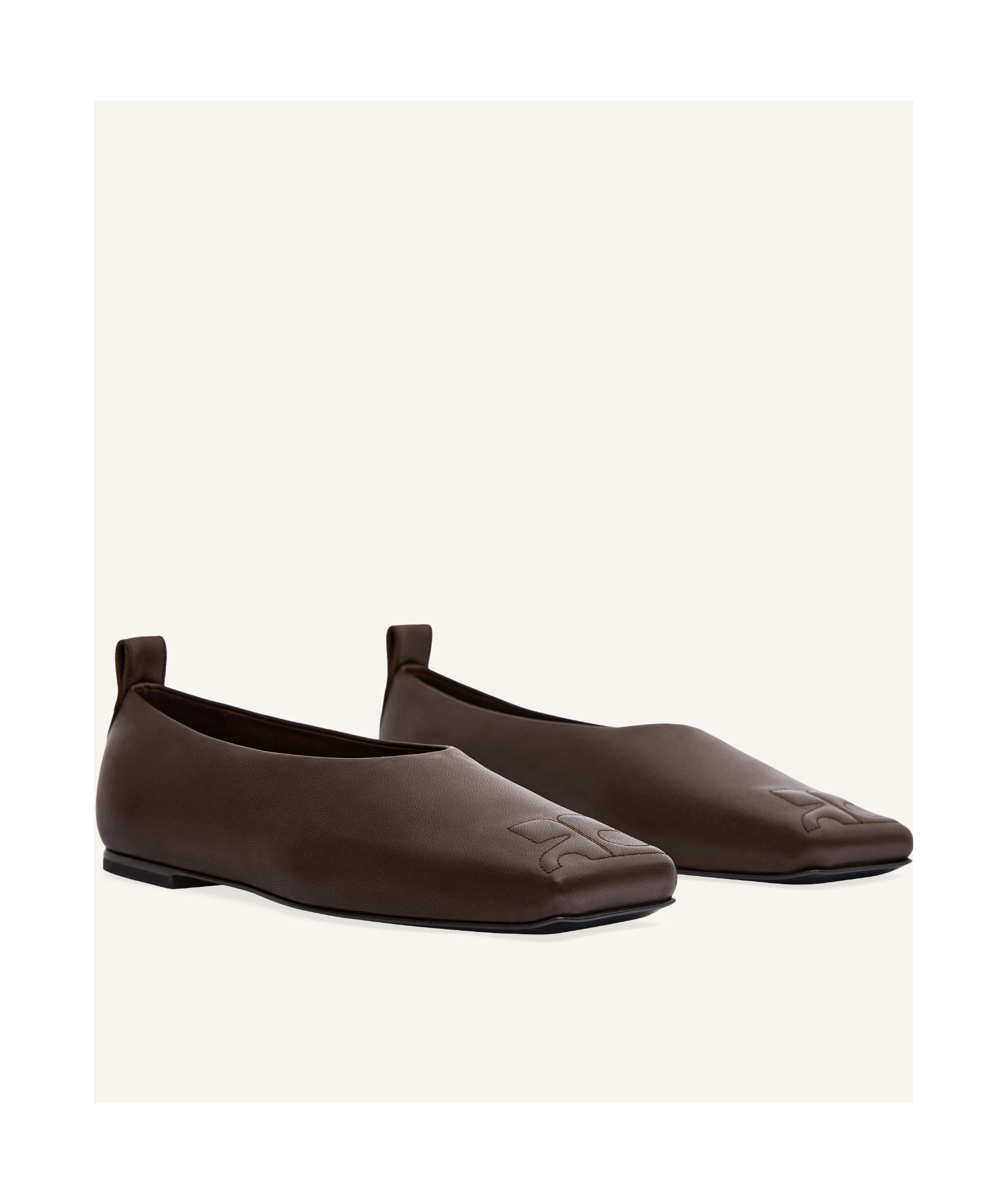 Shop Courrèges Minimal Leather Loafers In Black