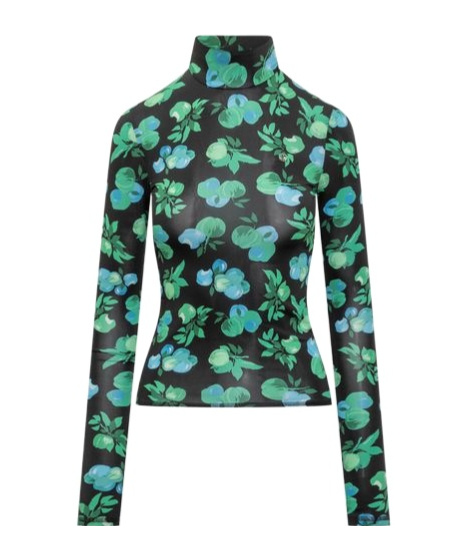 Coperni High Neck Top In Black
