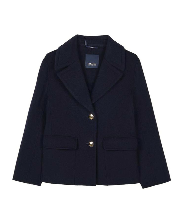 Max Mara Long-sleeve Casual Jacket In Midnight Blue