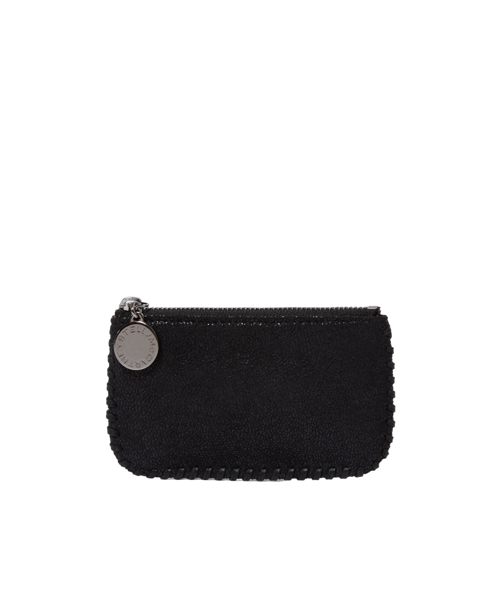 Stella Mccartney Falabella Zip Cardholder Keyring In Black