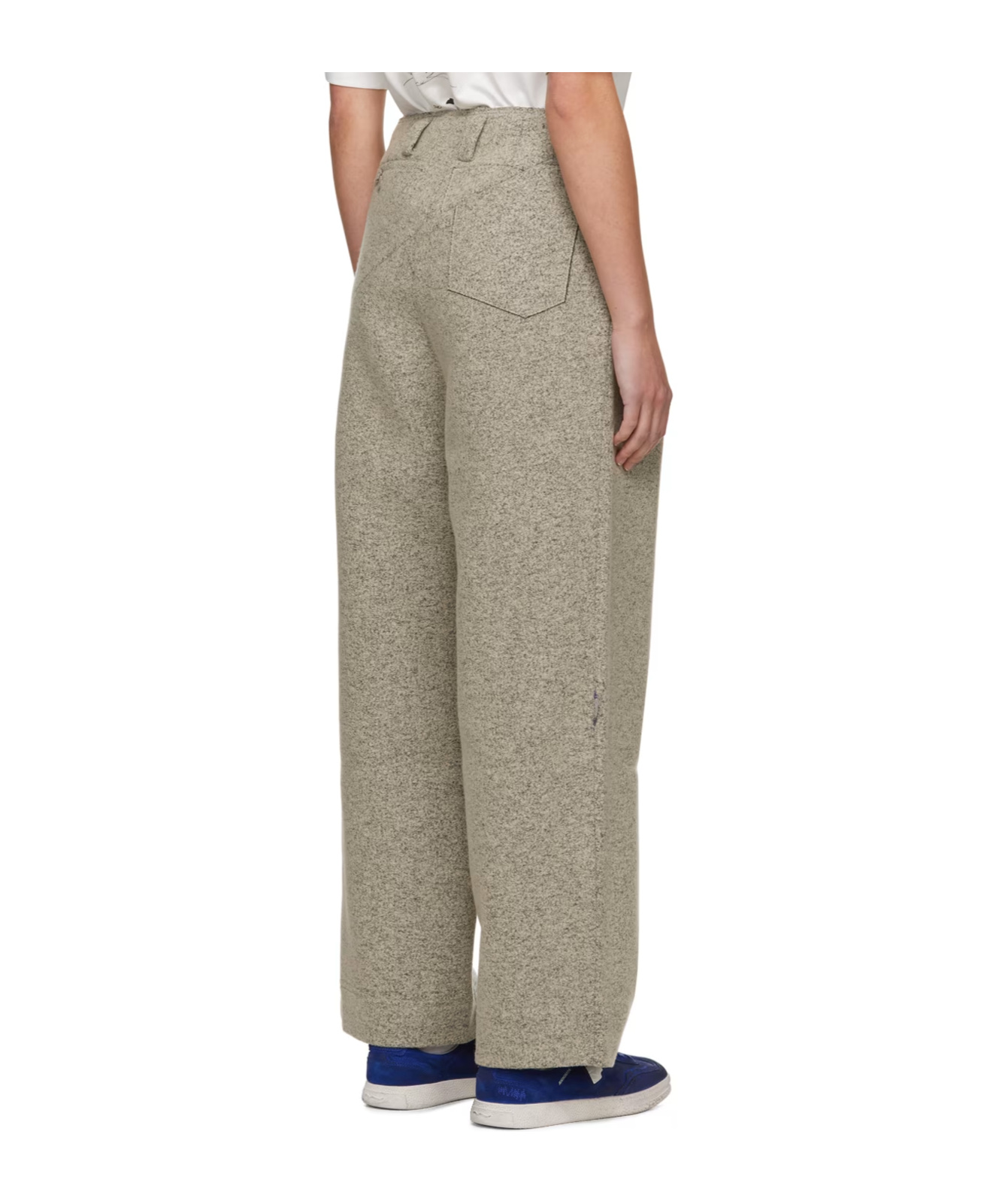 Ader Error Low-rise Logo Casual Pants In Nude